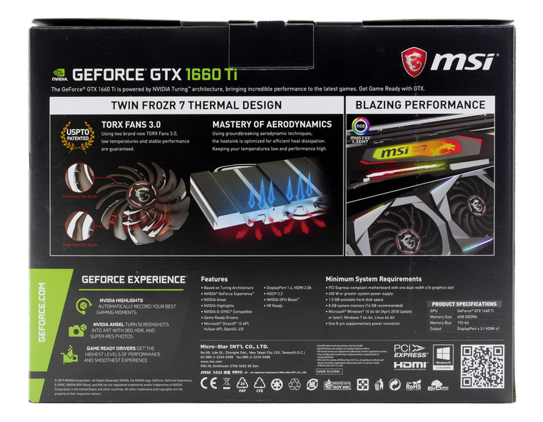 Обзор и тест видеокарты MSI GeForce GTX 1660 Ti Gaming X 6G