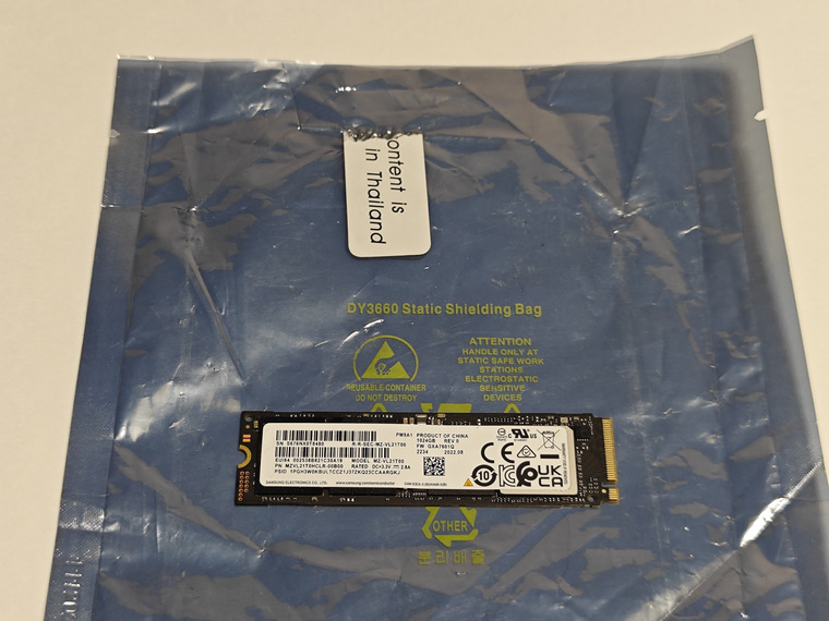 Обзор 1024 Гб SSD M.2 накопителя Samsung PM9A1 | SSD-накопители M