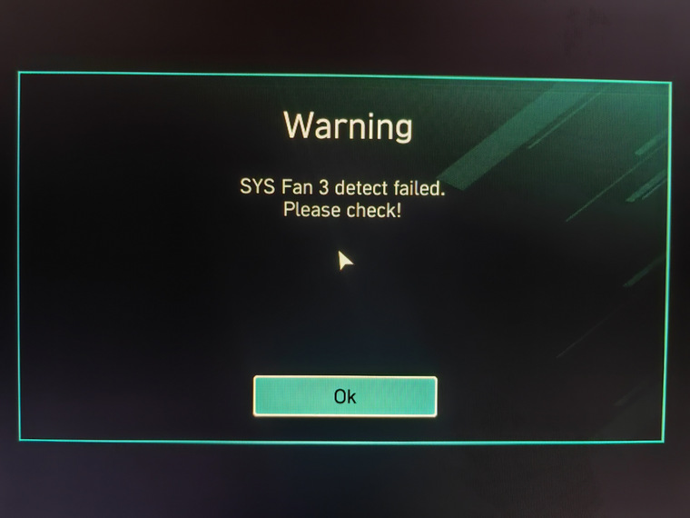 Предупреждение Warning SYS Fan 3 failed. Please check! — ПК ARDOR ...