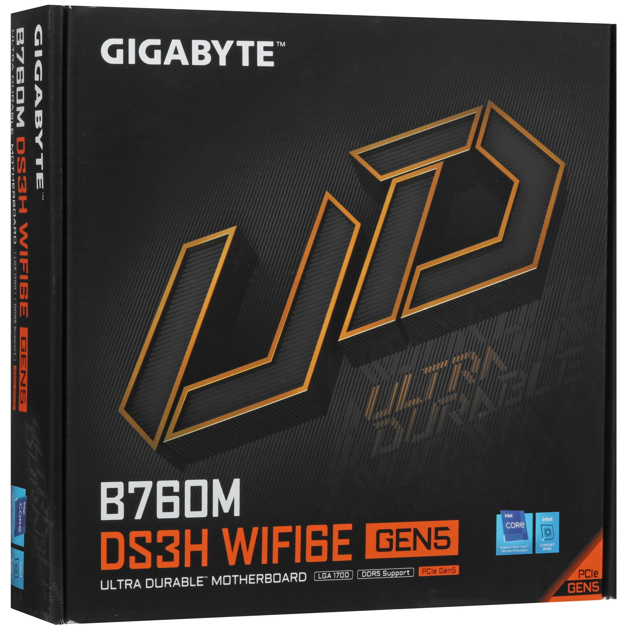 Материнская плата Gigabyte B760M DS3H WIFI6E GEN5, LGA1700, Intel B760, 4xDDR5, 4xSATA, 2xM.2, 1xPCIe 5.0 x16, 2xPCIe 4.0 x1, 1xHDMI, 2xDP, 1x2.5Gb LAN, Wi-Fi 6E, Bluetooth 5.3, 1xUSB-C 10Gbps, 3xUSB-A 5Gbps, 2xUSB-A 2.0, 3x3.5 мм, 7.1, mATX, фото9