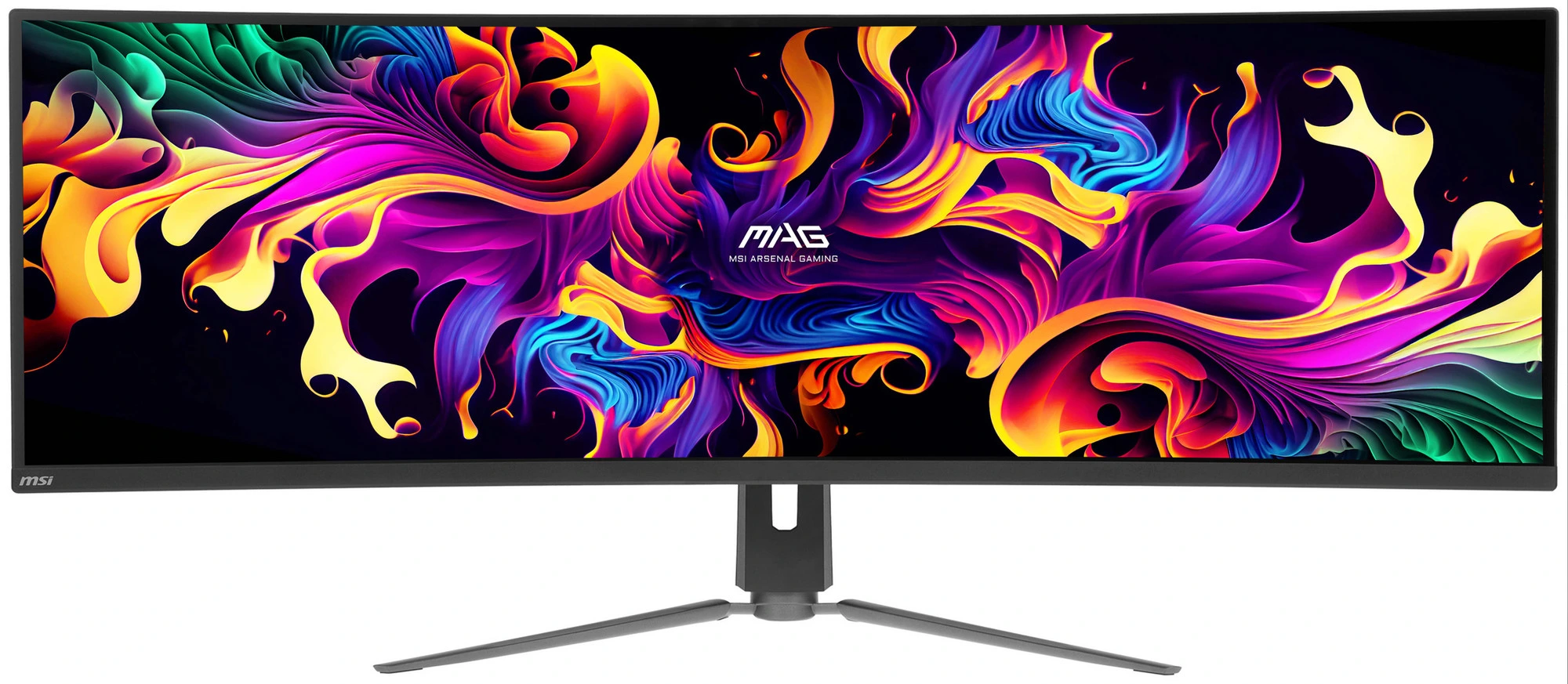 Монитор 49" MSI MPG 491CQP QD-OLED QD OLED 5120x1440, 144 Гц, 0.03 мс, 32:9, DisplayHDR 400, 1000 кд/м², изогнутый (1800R), HDMI 2.1 (x2), DisplayPort 1.4a, USB-C (90 Вт), Flicker Free, Low Blue Light, виртуальный прицел, стабилизатор черного цвета, PIP, KVM-переключатель, регулировка по высоте, поворотная подставка, черный