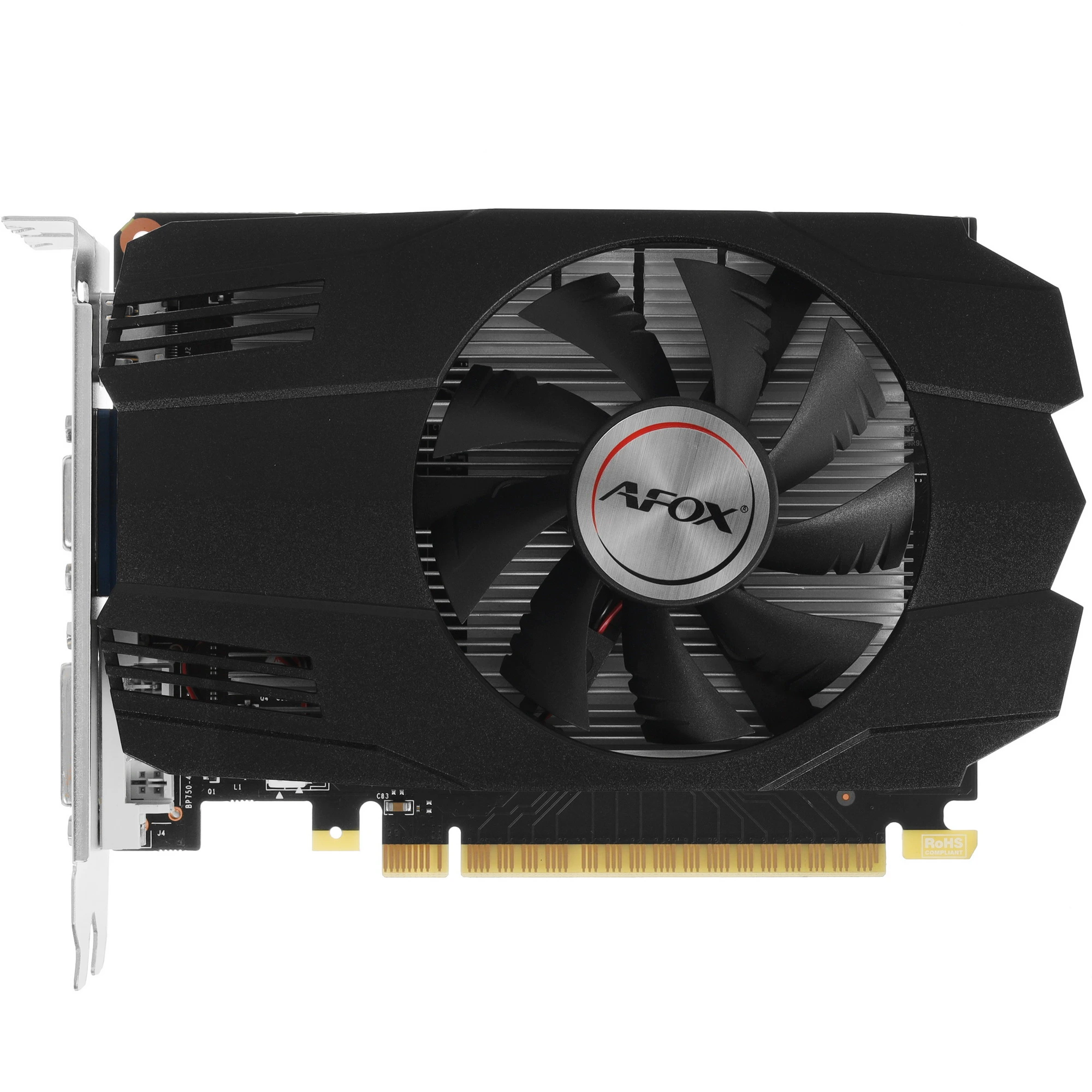 Видеокарта AFOX GeForce GTX 750 Ti, 4 GB GDDR5, 128 bit, DVI-D, HDMI, VGA (D-Sub), GPU 1085 МГц