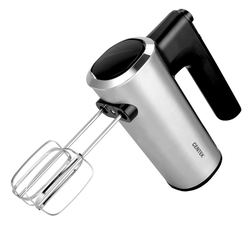 Миксер Centek CT-1101 черный/серебристый, ручной, 800 Вт, 5 скоростей