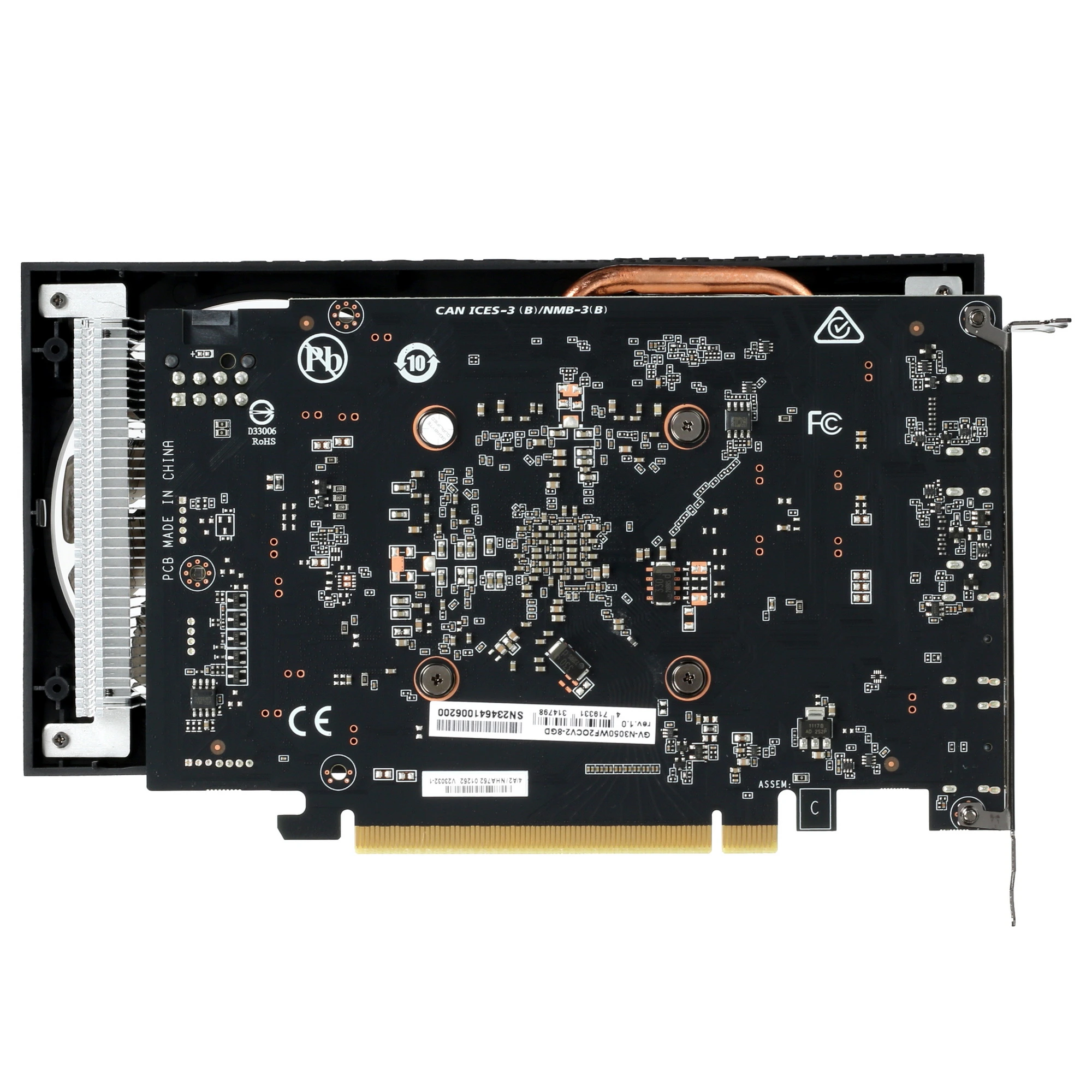 Видеокарта GIGABYTE GeForce RTX 3050 WINDFORCE OC V2, 8 GB GDDR6, 128 bit, 2xDisplayPort, 2xHDMI, GPU 1552 MHz, фото3