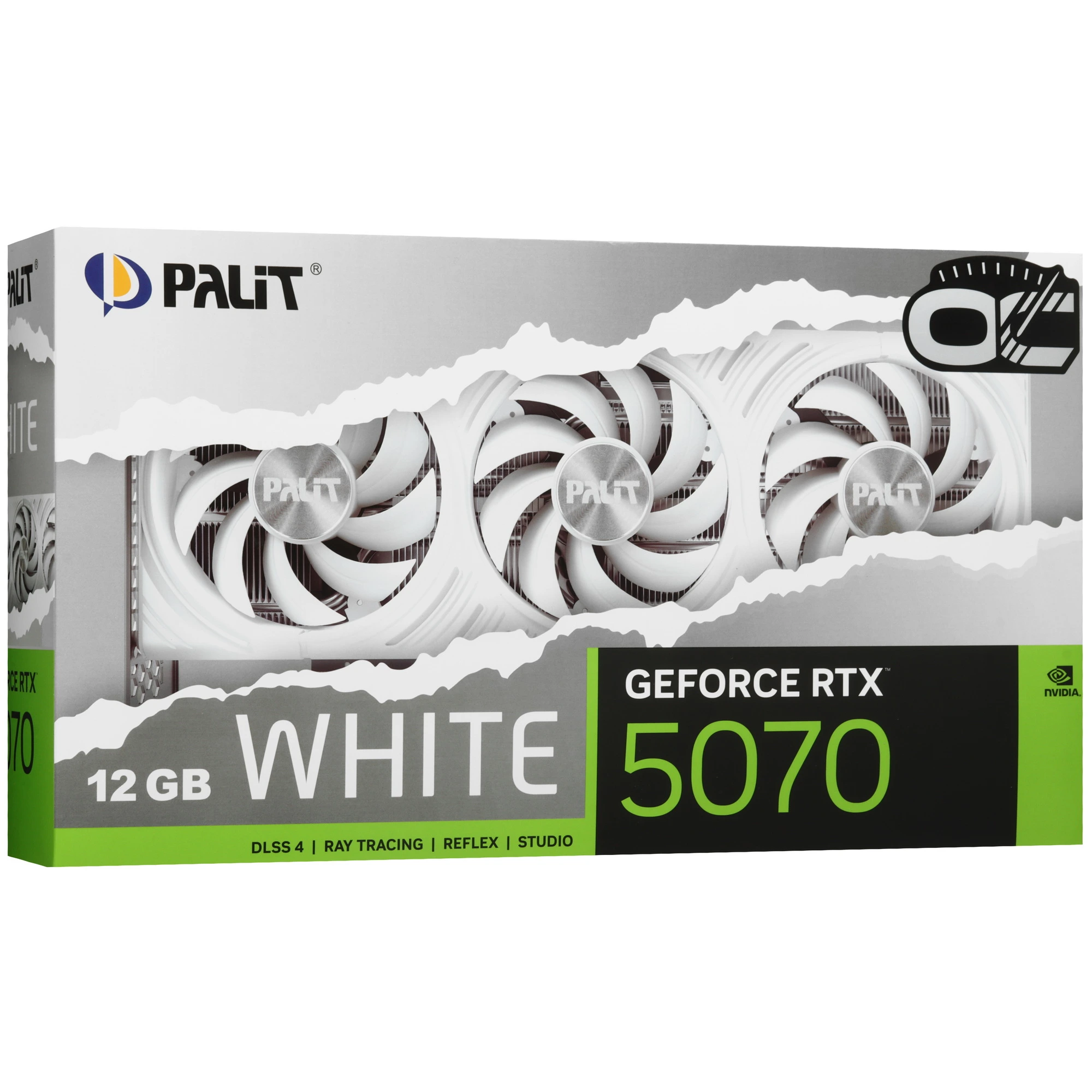 Видеокарта Palit GeForce RTX 5070 WHITE OC, 12 GB GDDR7, 192 bit, 3xDisplayPort, HDMI, GPU 2325 MHz, фото20