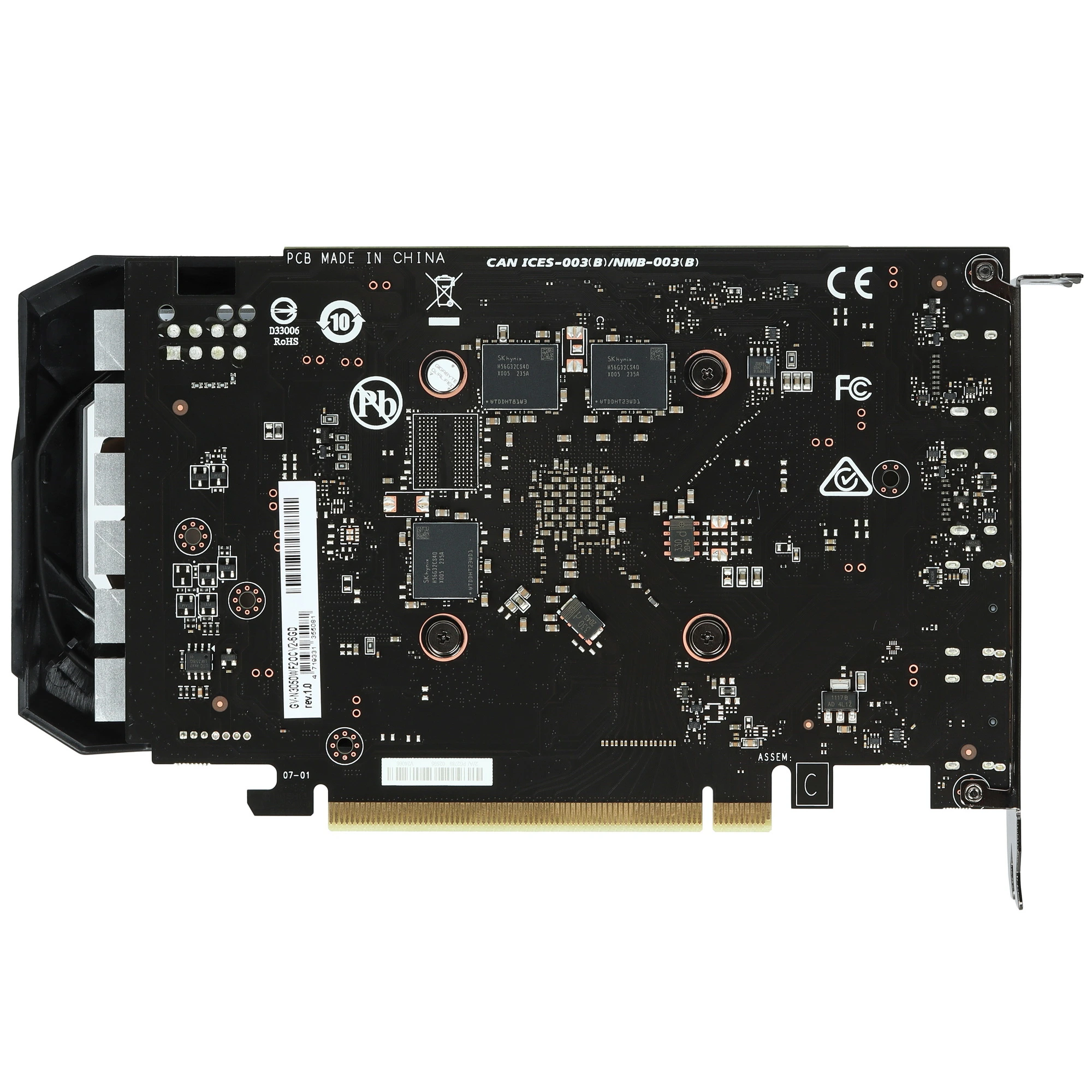 Видеокарта GIGABYTE GeForce RTX 3050 WINDFORCE V2 OC, 6 GB GDDR6, 96 bit, 2xDisplayPort, 2xHDMI, GPU 1042 MHz, фото2