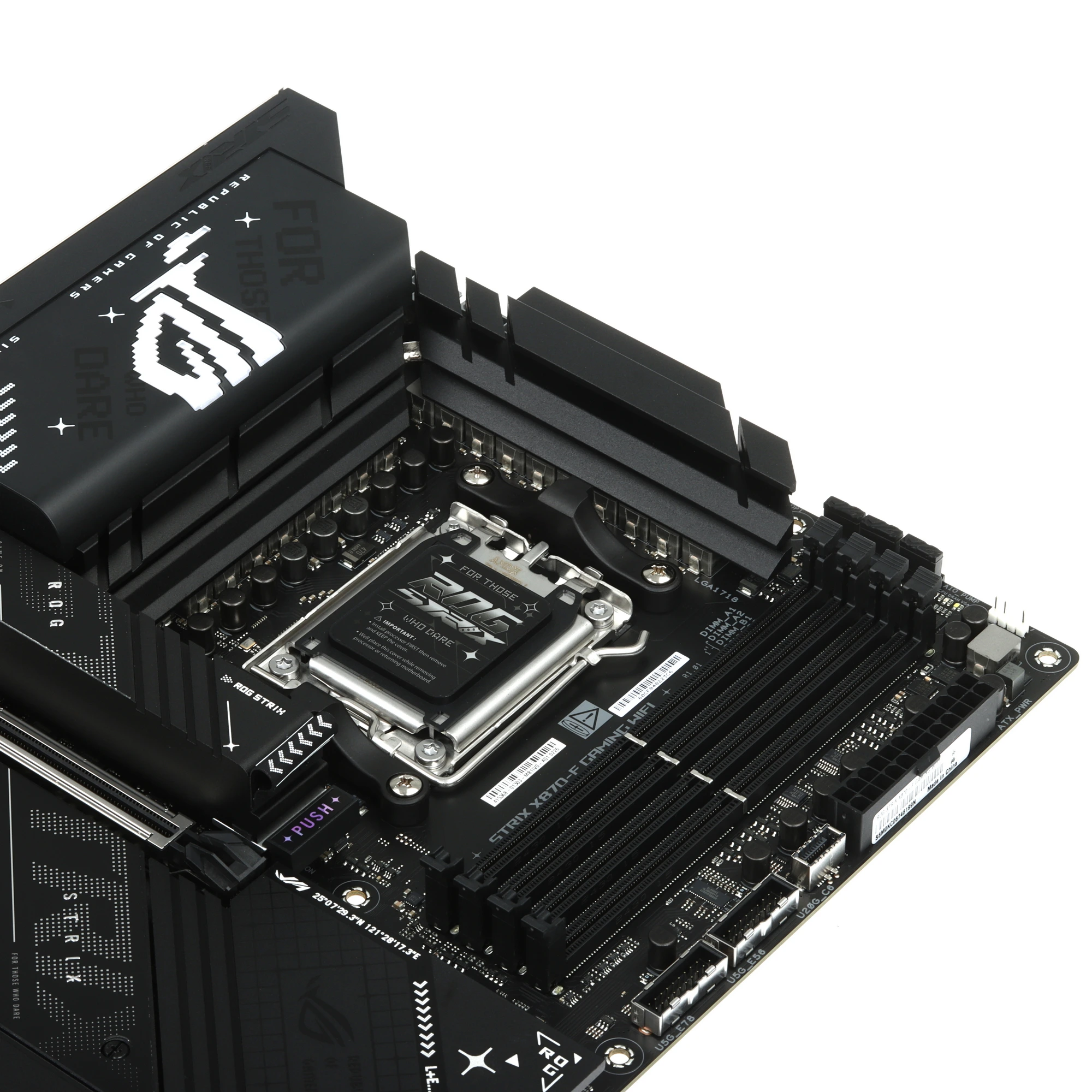 Материнская плата ASUS ROG STRIX X870-F GAMING WIFI, AM5, AMD X870, 4xDDR5, 2xSATA, 4xM.2, 1xPCIe 5.0 x16, 1xPCIe 4.0 x4, DisplayPort, HDMI, 1x2.5Gb LAN, USB Type-C, 2x3.5 мм, 7.1, ATX, фото21