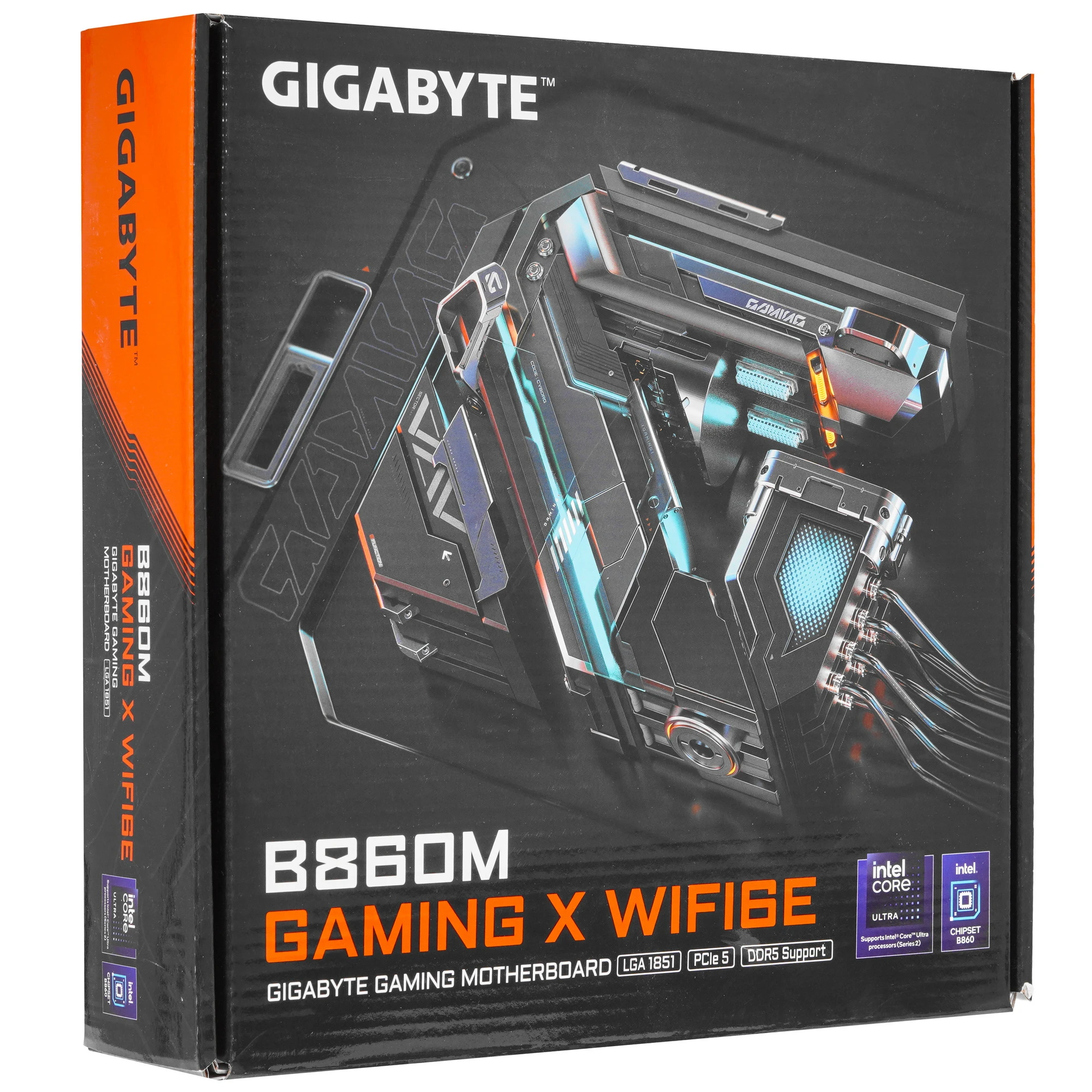 Материнская плата Gigabyte B860M GAMING X WIFI6E, LGA 1851, Intel B860, 4xDDR5, 4xSATA, 3xM.2, 1xPCIe 5.0 x16, 2xPCIe 4.0 x16, 1xHDMI, 1xDP, 1x 2.5Gb LAN, 4xUSB-A 2.0, 2xUSB-A 3.2 Gen 1, 1xUSB-C 3.2 Gen 2, 7.1, 3x3.5 мм, 3xARGb, 4xRGb, mATX, фото8