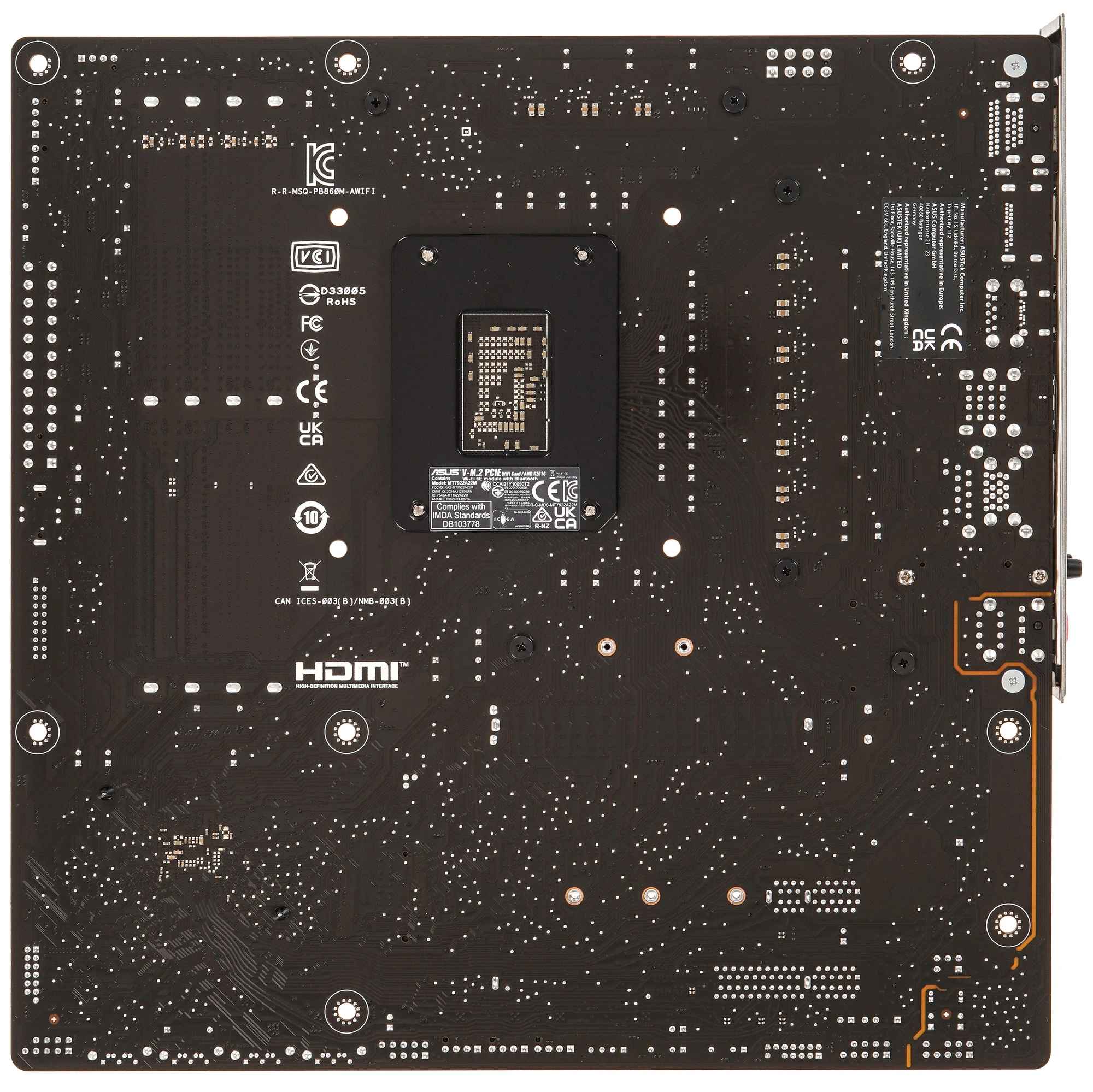 Материнская плата ASUS PRIME B860M-A WIFI, LGA1851, Intel B860, 4xDDR5, 4xSATA, 2xM.2, 1xPCIe 5.0 x16, DisplayPort, HDMI, 1x2.5Gb LAN, USB Type-C, 3x3.5 мм, 7.1, microATX, фото3