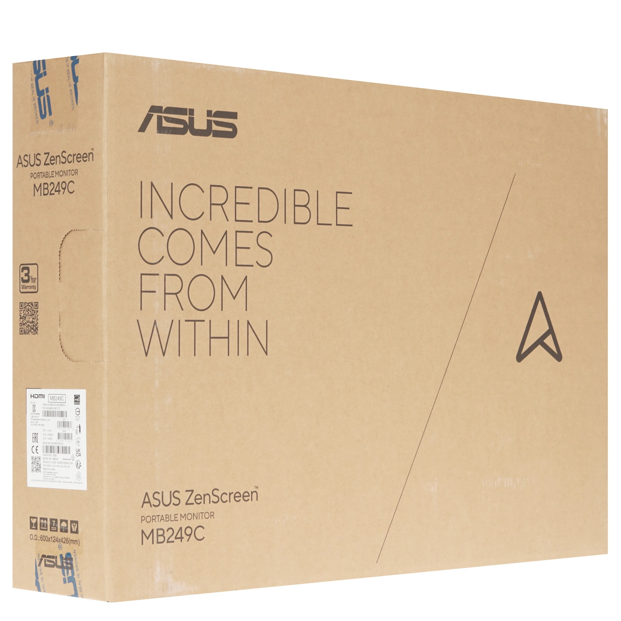 Монитор 23.8' ASUS ZenScreen MB249C IPS 1920x1080, 75 Гц, 5 мс, 16:9, 250 кд/м², HDMI 1.4, USB-C, 3.5 мм, FreeSync, динамики (2x1 Вт), черный, фото15