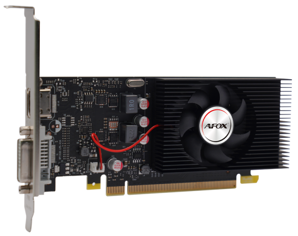 Видеокарта AFOX GeForce GT 1030, 2GB GDDR5, 64 bit, DVI-D, HDMI, GPU 1468 MHz