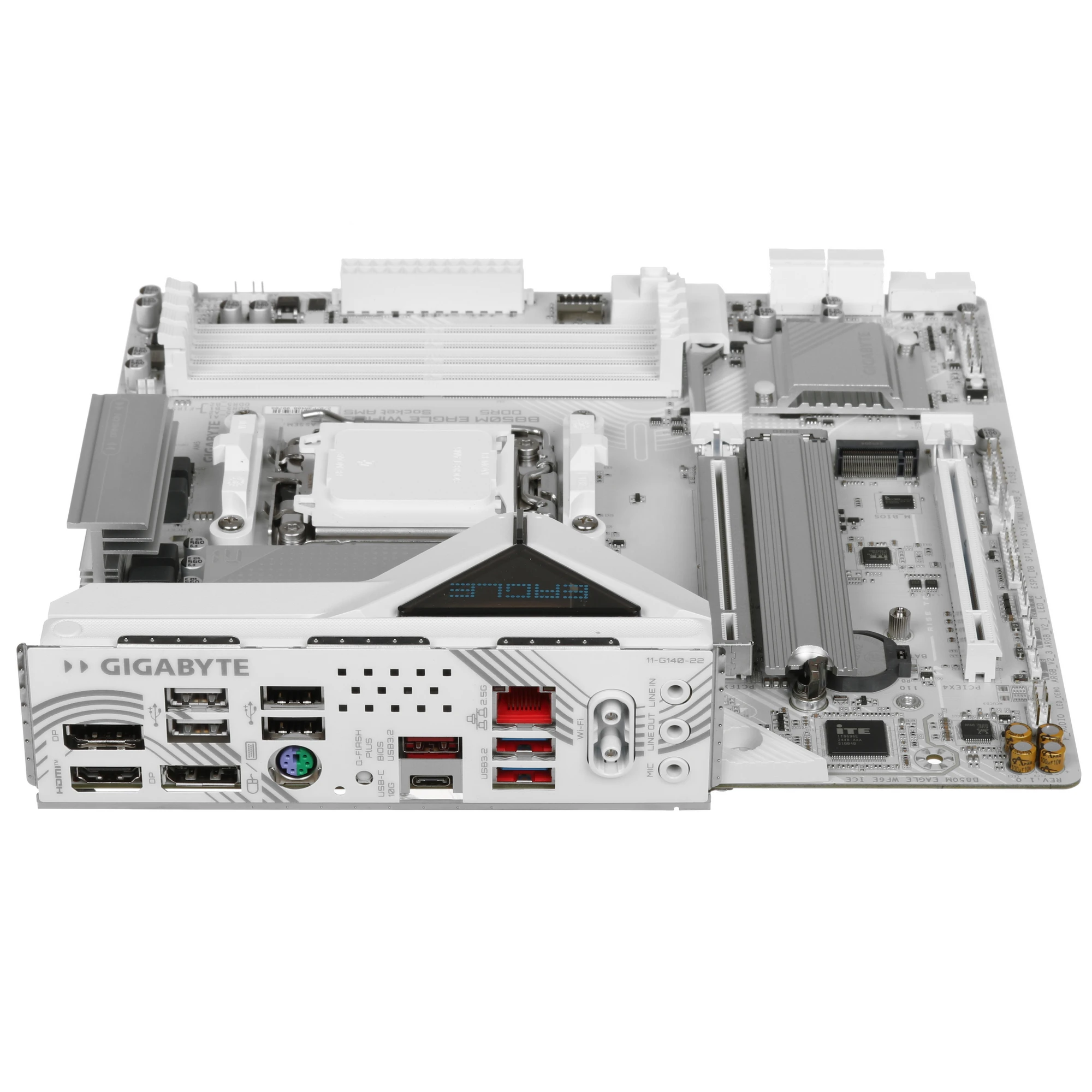 Материнская плата Gigabyte B850M EAGLE WIFI6E ICE, AM5, AMD B850, 4xDDR5, 4xSATA, 2xM.2, 1xPCIe 5.0 x16, 1xPCIe 3.0 x4, 1xHDMI, 2xDP, 1x2.5Gb LAN, Wi-Fi 6E, Bluetooth 5.3, 1xUSB-C 10Gbps, 1xUSB-A 10Gbps, 2xUSB-A 5Gbps, 4xUSB-A 2.0, 3x3.5 мм, 7.1, mATX, фото3