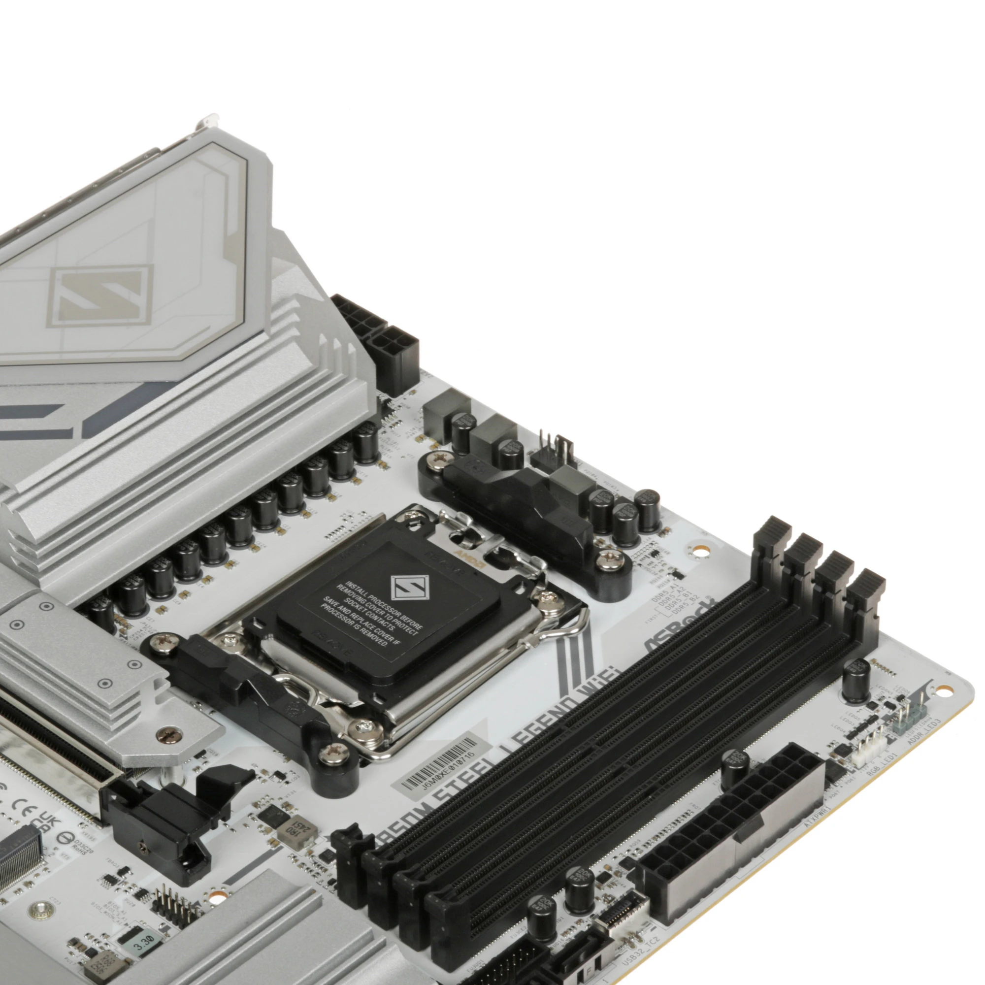 Материнская плата ASRock B850M Steel Legend WiFi, AM5, AMD B850, 4xDDR5, 4xSATA, 3xM.2, 1xPCIe 5.0 x16, 1xPCIe 3.0 x4, 1xDP, 1xHDMI, 1x2.5Gb LAN, Wi-Fi 7, Bluetooth 5.4, 1xUSB-C 10Gbps, 1xUSB-A 10Gbps, 2xUSB-A 5Gbps, 4xUSB-A 2.0, 3x3.5 мм, 7.1, mATX, фото6