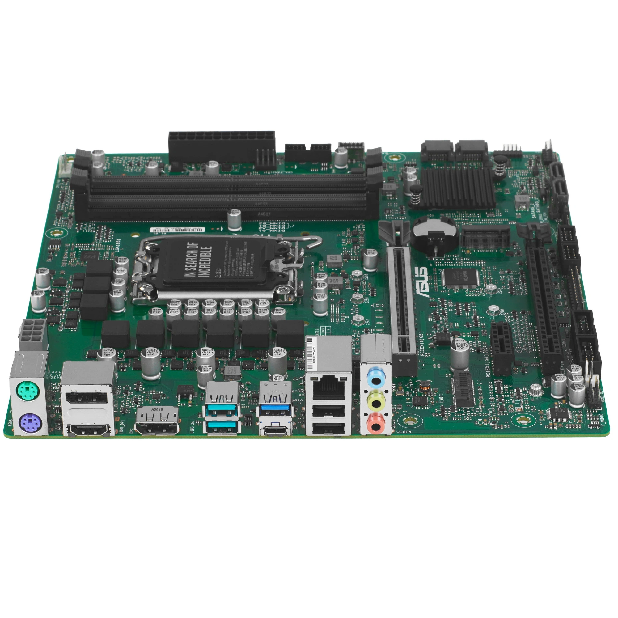 Материнская плата ASUS Pro Q870M-C-CSM, LGA1851, Intel Q870, 4xDDR5, 4xSATA, 2xM.2, 1xPCIe 5.0 x16, 1xPCIe 4.0 x4, 1xPCIe 4.0 x1, 2xDP, 1xHDMI, 1xPS/2, 1x1Gb LAN, 3xUSB-A 10Gbps, 1xUSB-A 5Gbps, 2xUSB-A 2.0, 3x3.5 мм, 7.1, mATX, фото3