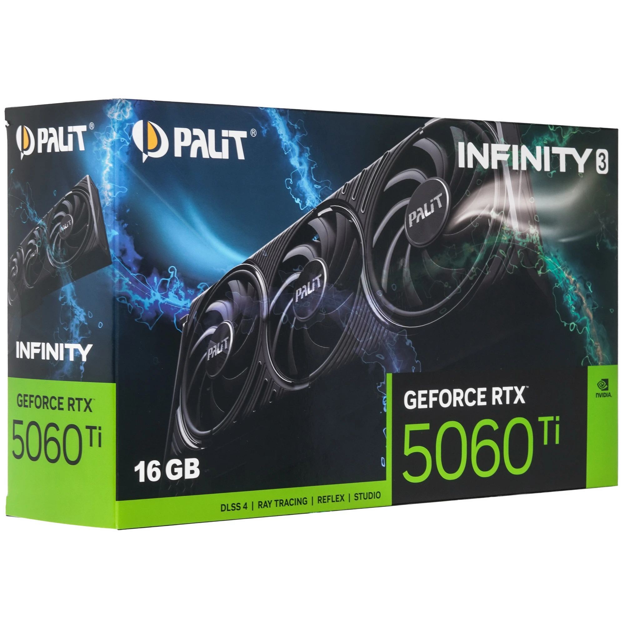 Видеокарта Palit GeForce RTX 5060 Ti Infinity 3, 16 GB GDDR7, 128 bit, 3xDisplayPort, HDMI, GPU 2407 MHz, фото17