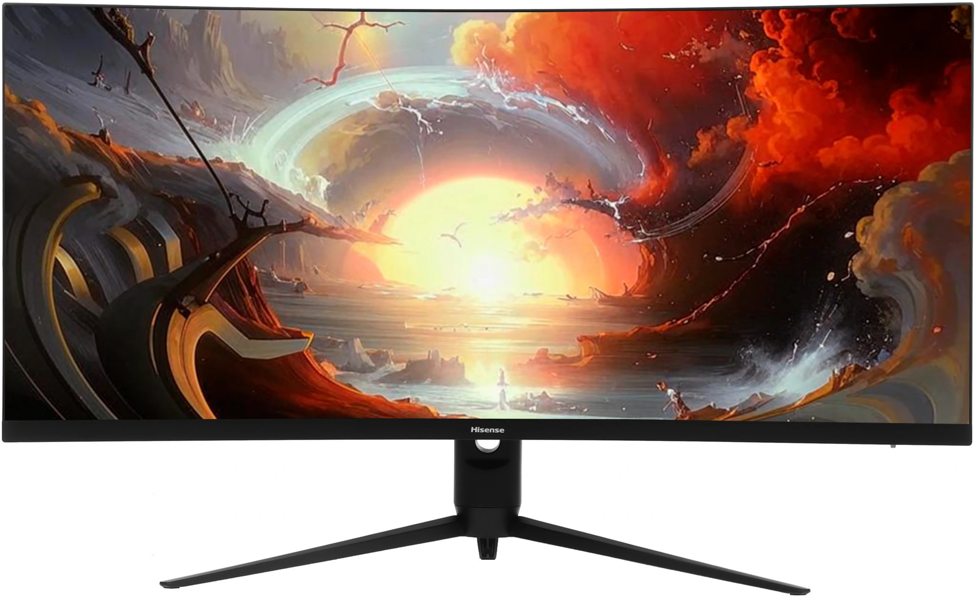 Монитор 34" Hisense 34G6Q PRO VA 3440x1440, 240 Гц, 1 мс, 21:9, 320 кд/м², изогнутый (1000R), 2xHDMI, DisplayPort, HDR400, встроенные динамики, RGB-подсветка, регулировка по высоте, черный