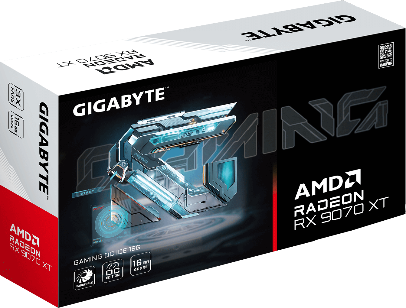 Видеокарта Gigabyte AMD Radeon RX 9070 XT Gaming OC Ice, 16 GB GDDR6, 256 bit, 2xDisplayPort, 2xHDMI, GPU 2520 MHz, фото19
