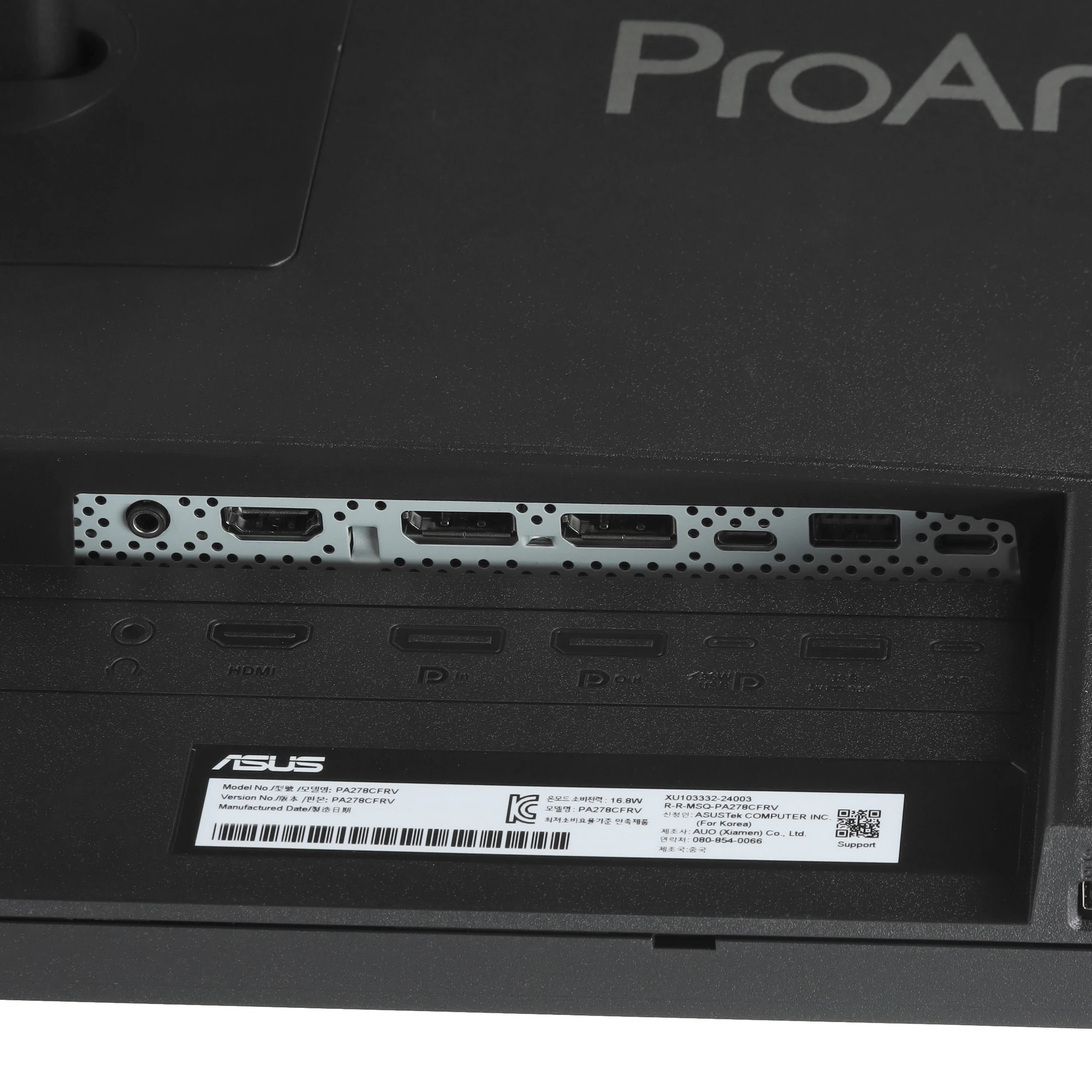 Монитор 27' ASUS ProArt PA278CFRV IPS 2560x1440, 100 Гц, 5 мс, 16:9, 400 кд/м², DP 1.4, HDMI 2.0, USB-C, 3xUSB 3.0, 3.5 Jack, динамики (2x2 Вт), HDR10, PIP, черный, фото10