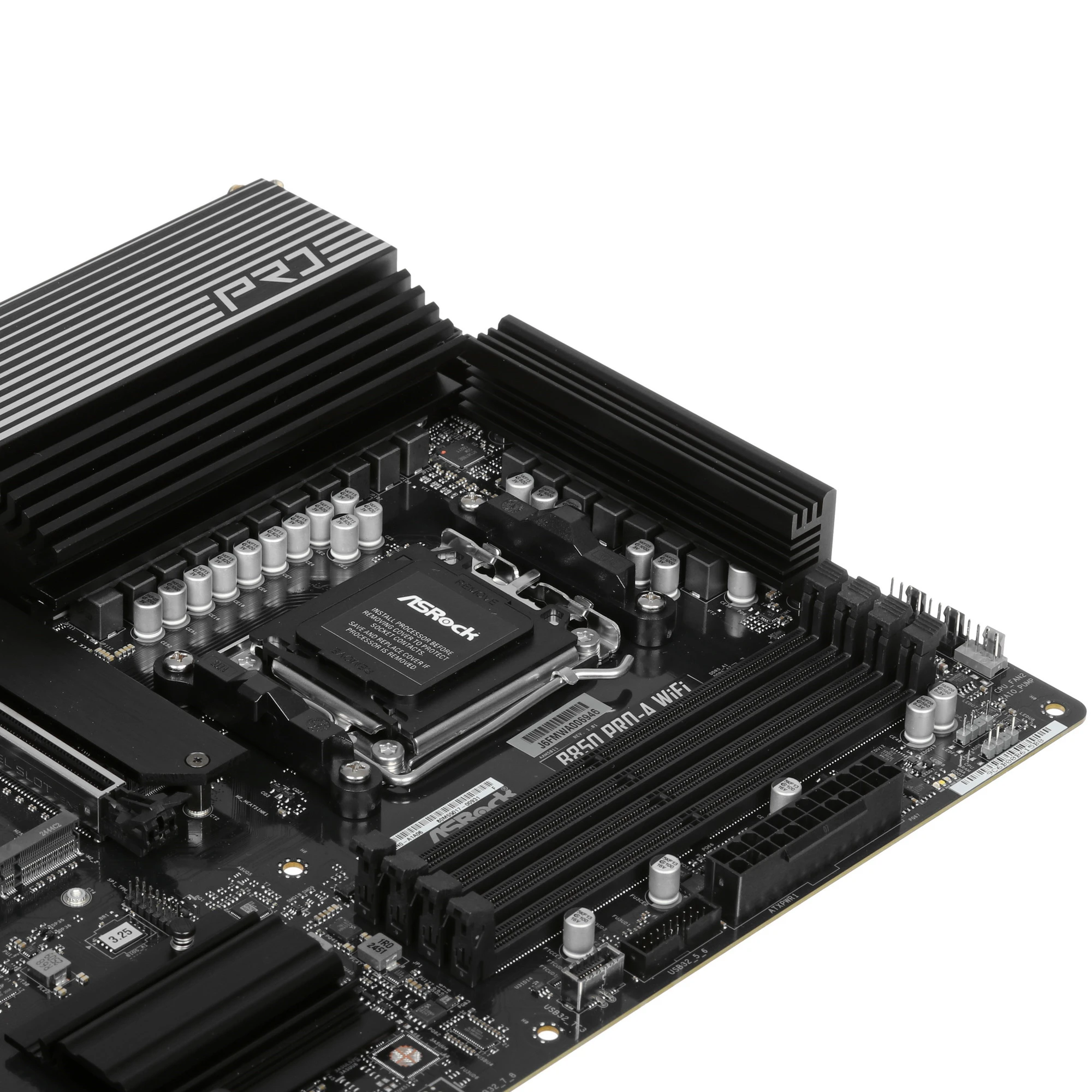 Материнская плата ASRock B850 PRO-A WIFI, AM5, AMD B850, 4xDDR5, 4xSATA, 4xM.2, 1xPCIe 5.0 x16, 1xPCIe 4.0 x4, 1xHDMI, 1xUSB-C, 1x2.5Gb LAN, Wi-Fi 6E, Bluetooth 5.2, 1xUSB-C 10Gbps, 1xUSB-C 5Gbps, 4xUSB-A 5Gbps, 6xUSB-A 2.0, 3x3.5 мм, 7.1, ATX, фото6