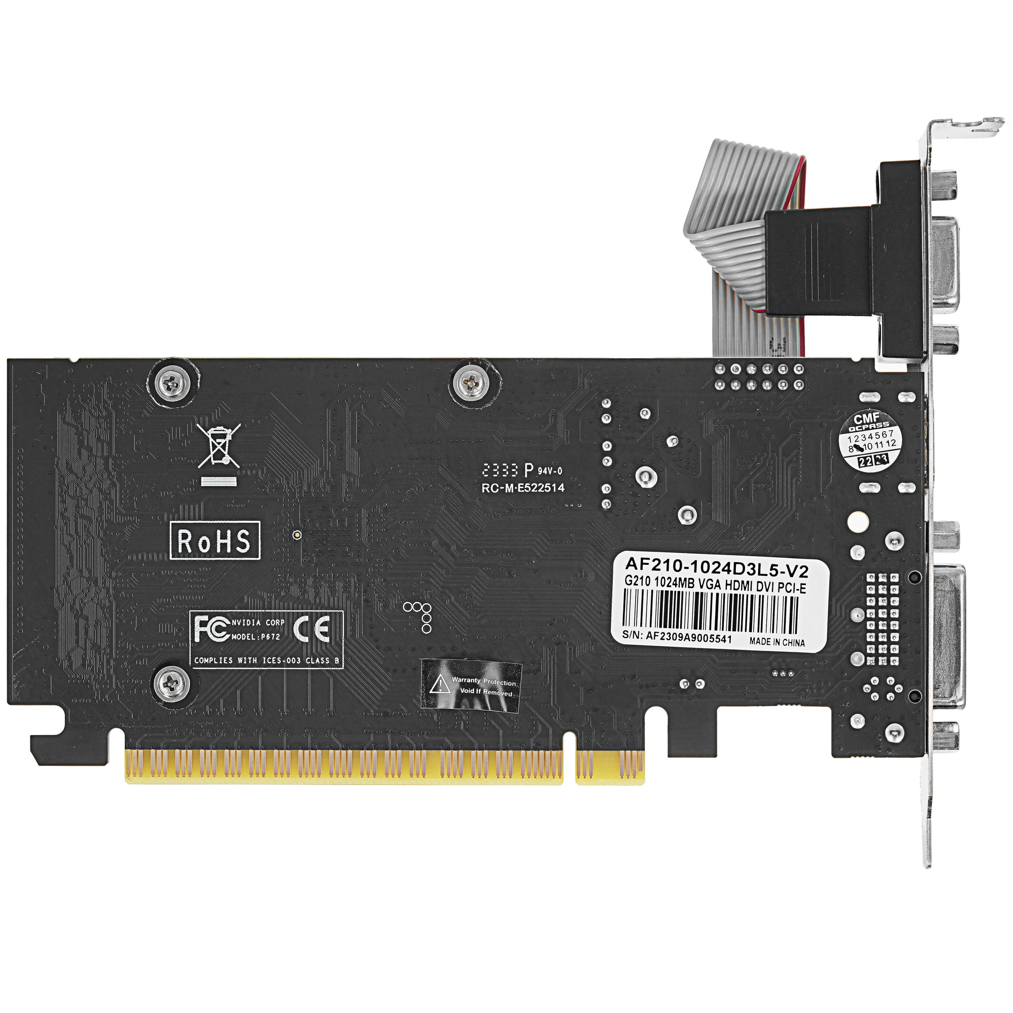 Видеокарта AFOX GeForce GT 210, 1 GB DDR3, 64 bit, HDMI, DVI, VGA, GPU 520 MHz, фото6
