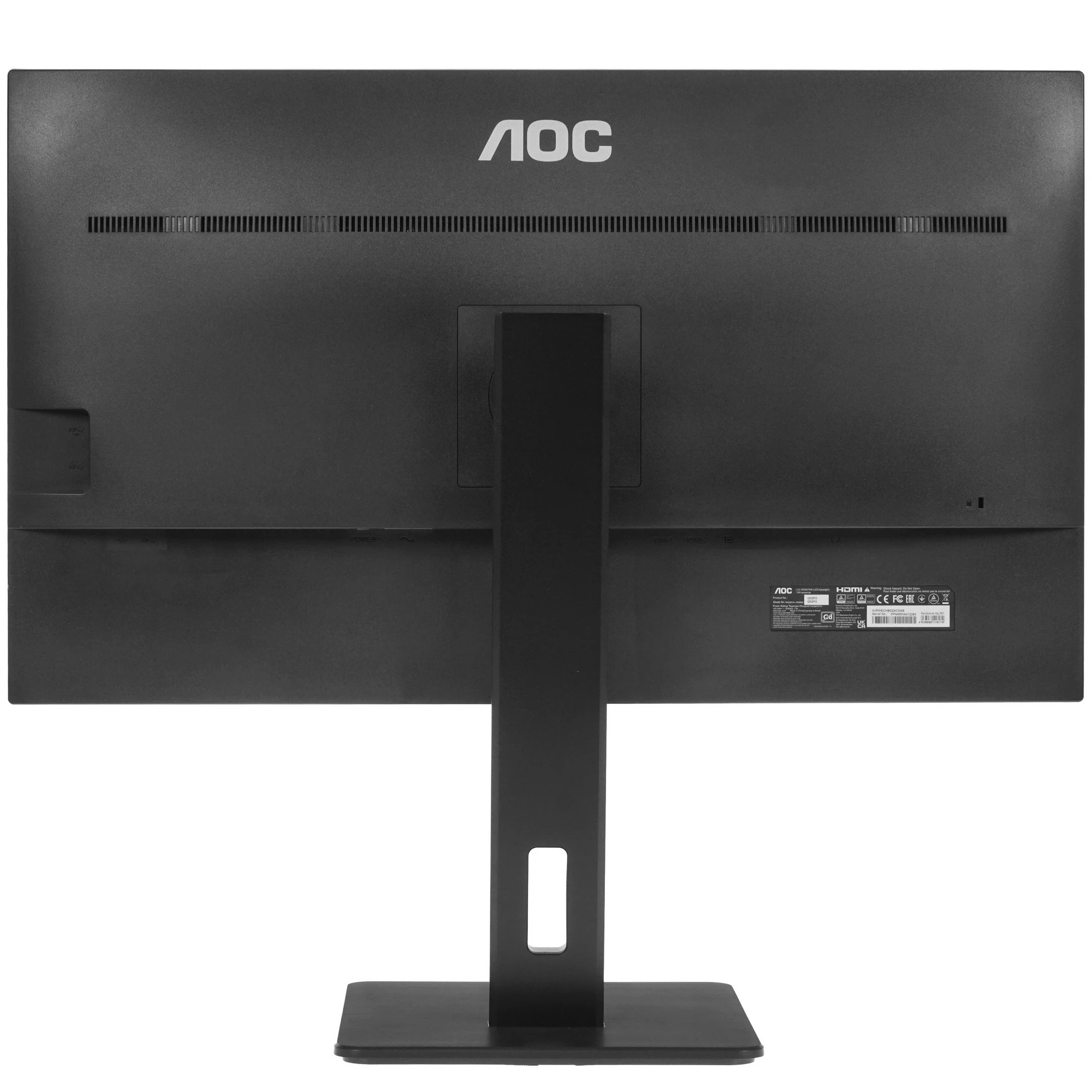 Монитор 31.5' AOC Q32P2 IPS 2560x1440, 75 Гц, 4 мс (GtG), 16:9, 250 кд/м², 2xHDMI 1.4, DP 1.2, USB Hub (4x USB), 3.5 Jack, динамики (2x3 Вт), Adaptive-Sync, VESA 100x100, черный, фото10