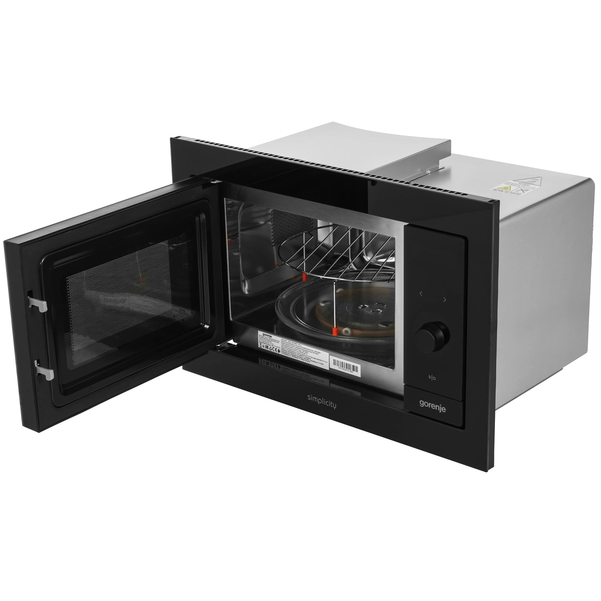 Встраиваемая микроволновая печь GORENJE BM235G1SYB черный, 23 л, 900 Вт, переключатели - сенсор, поворотный механизм, фото12