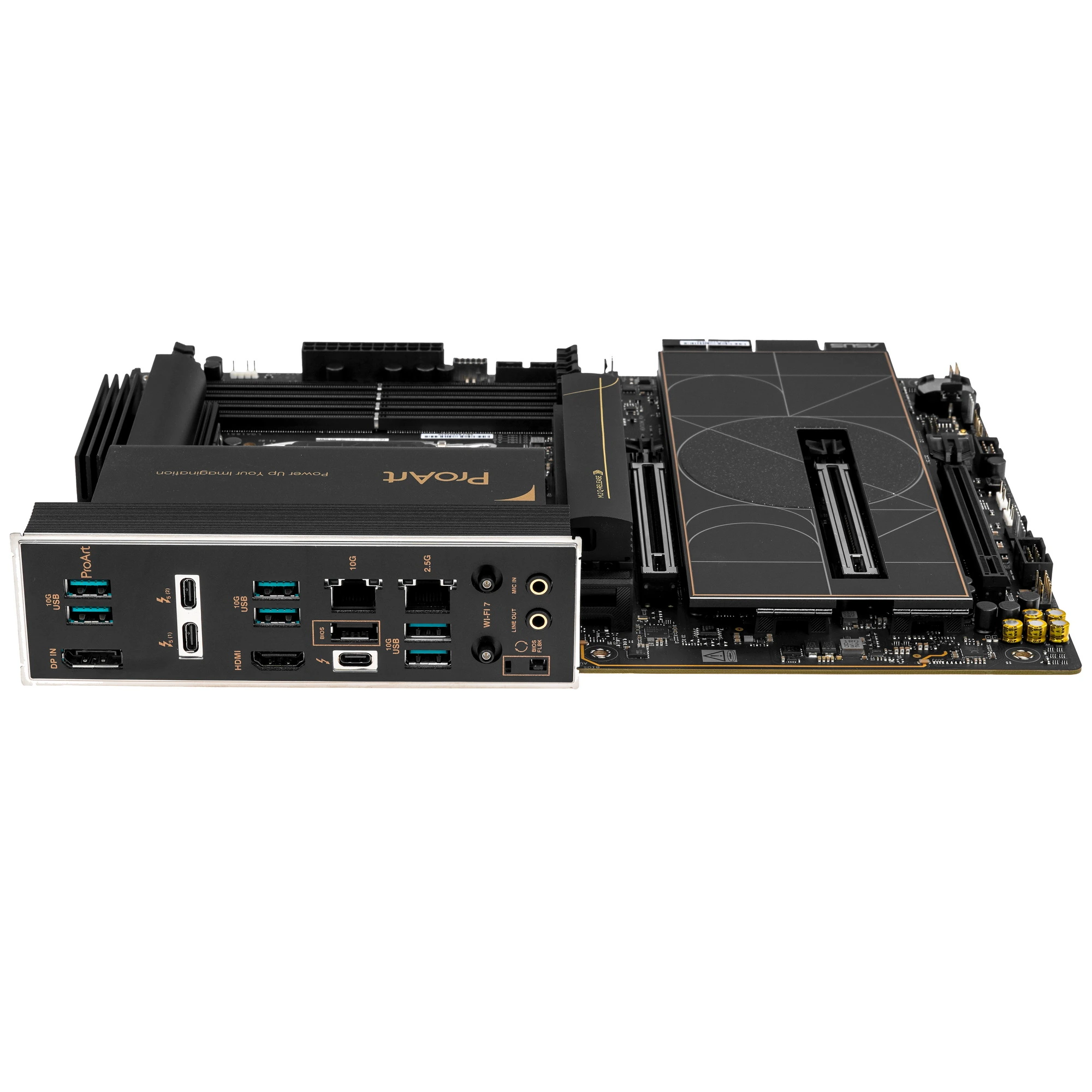 Материнская плата ASUS ProArt Z890-CREATOR WIFI, LGA1851, Intel Z890, 4xDDR5, 4xSATA, 5xM.2, 1xPCIe 5.0 x16, HDMI, USB Type-C, 2x10Gb LAN, Thunderbolt, 2x3.5 мм, 7.1, ATX, фото3