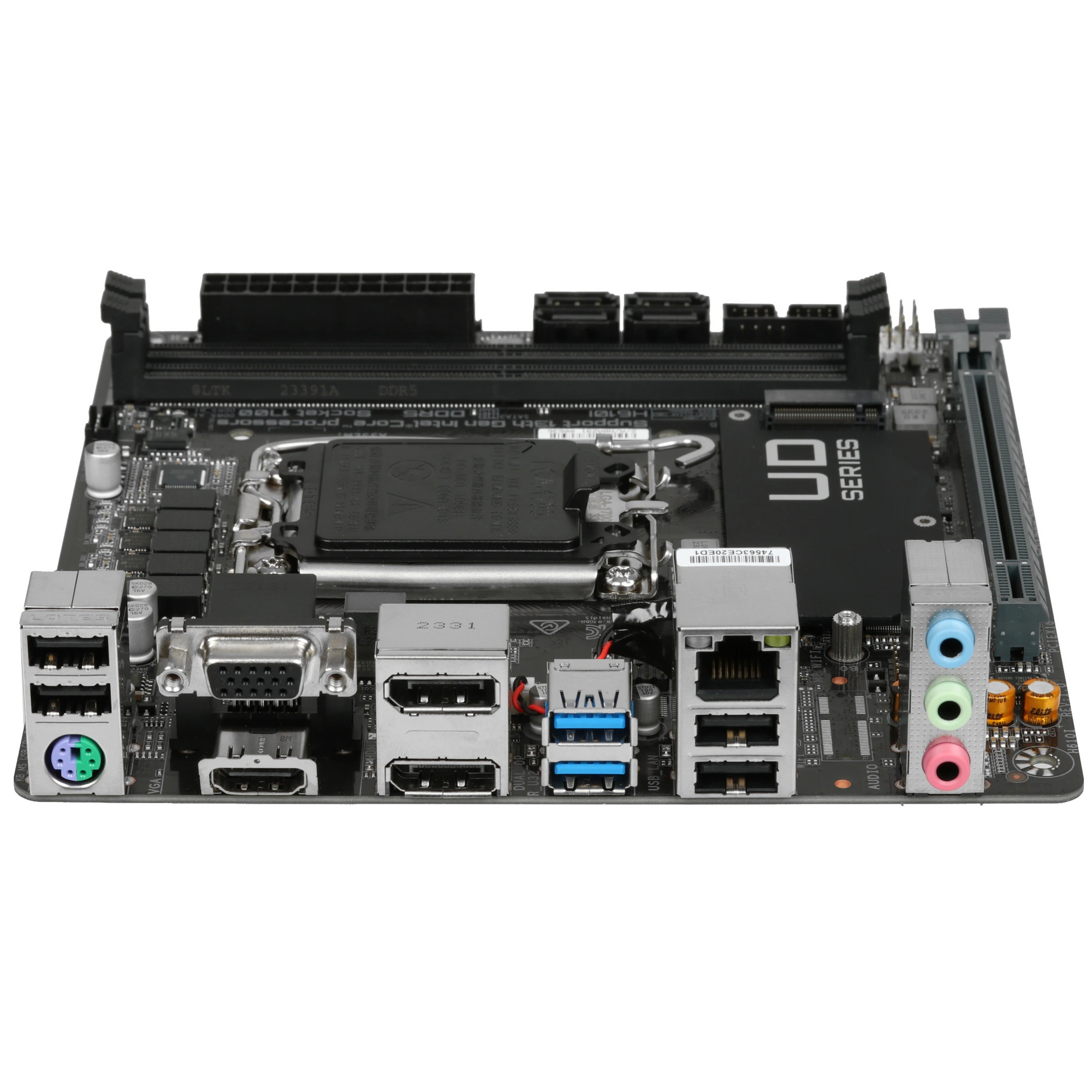 Материнская плата GIGABYTE H610I, LGA1700, Intel H610, 2xDDR5, 4xSATA, 1xM.2, 1xPCIe 4.0 x16, DisplayPort, HDMI, D-Sub, 1x1Gb LAN, 3x3.5 мм, 7.1, mini-ITX, фото6