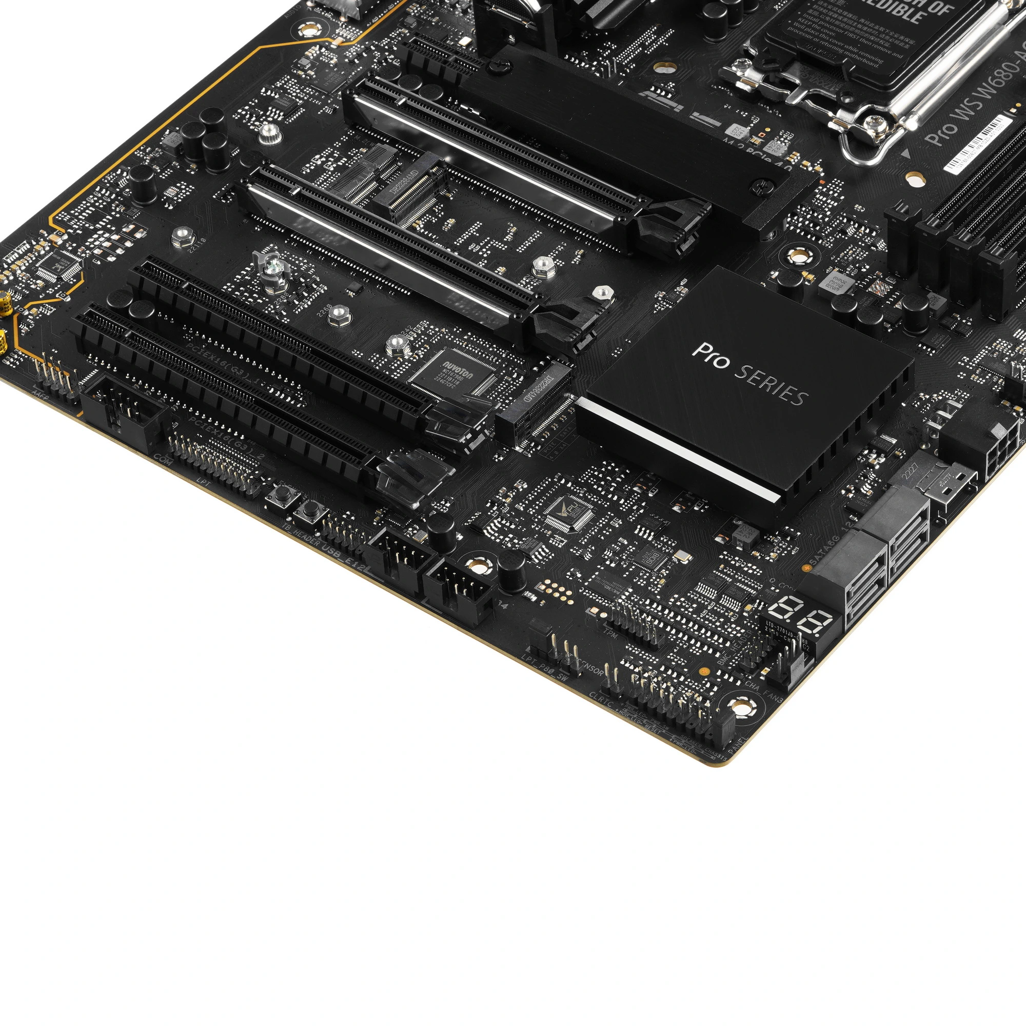 Материнская плата ASUS Pro WS W680-ACE, LGA1700, Intel W680, 4xDDR5, 4xSATA, 3xM.2, 1xPCIe 5.0 x16, DisplayPort, HDMI, D-Sub, 2x2.5Gb LAN, USB Type-C, 5x3.5 мм, 7.1, ATX, фото9