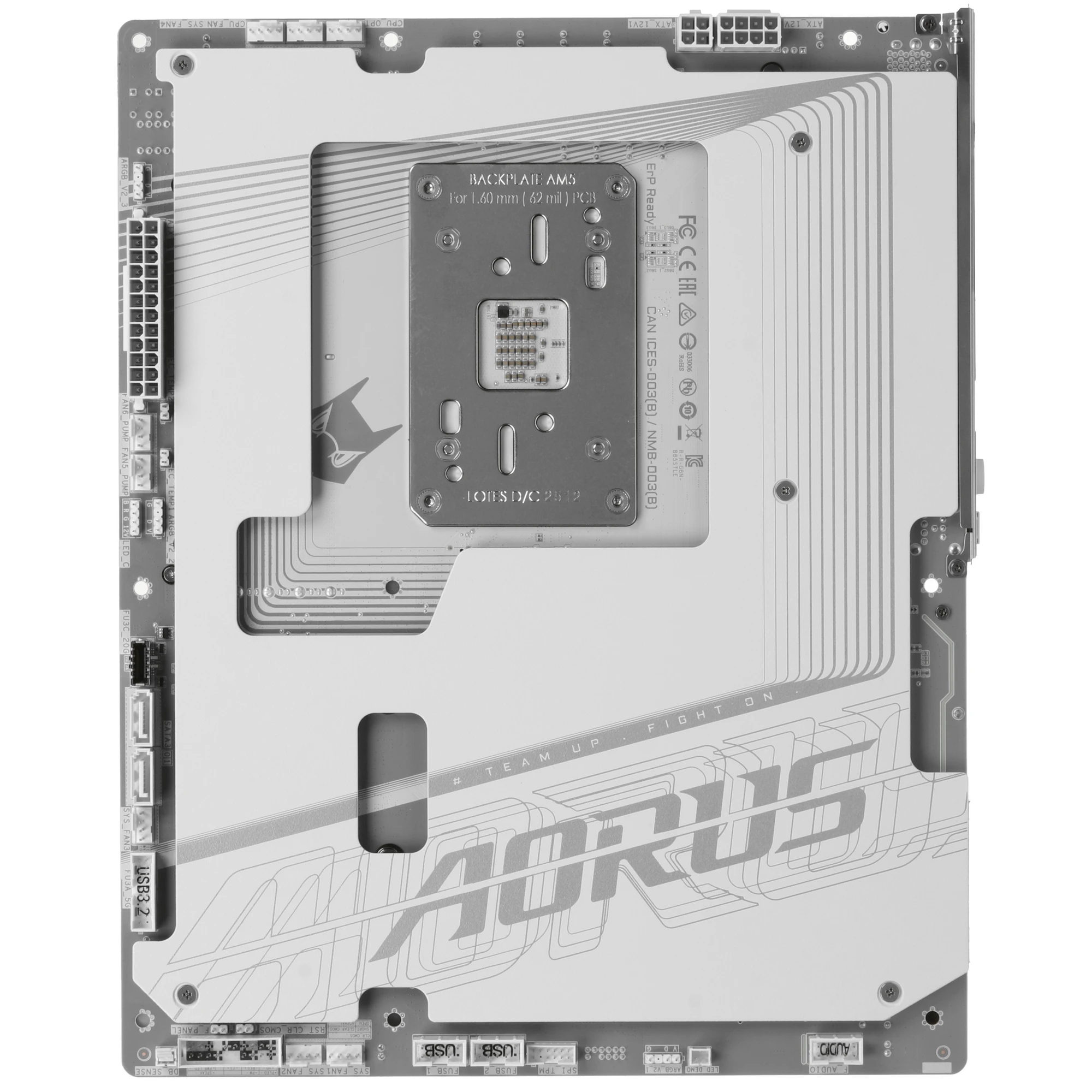 Материнская плата Gigabyte B850 AORUS STEALTH ICE, AM5, AMD B850, 4xDDR5, 2xSATA, 4xM.2, 1xPCIe 5.0 x16, 1xPCIe 4.0 x4, 1xHDMI, 1x5Gb LAN, Wi-Fi 7, Bluetooth 5.4, 1xUSB-C 10Gbps, 2xUSB-A 10Gbps, 4xUSB-A 5Gbps, 4xUSB-A 2.0, 2x3.5 мм, 7.1, ATX, фото2
