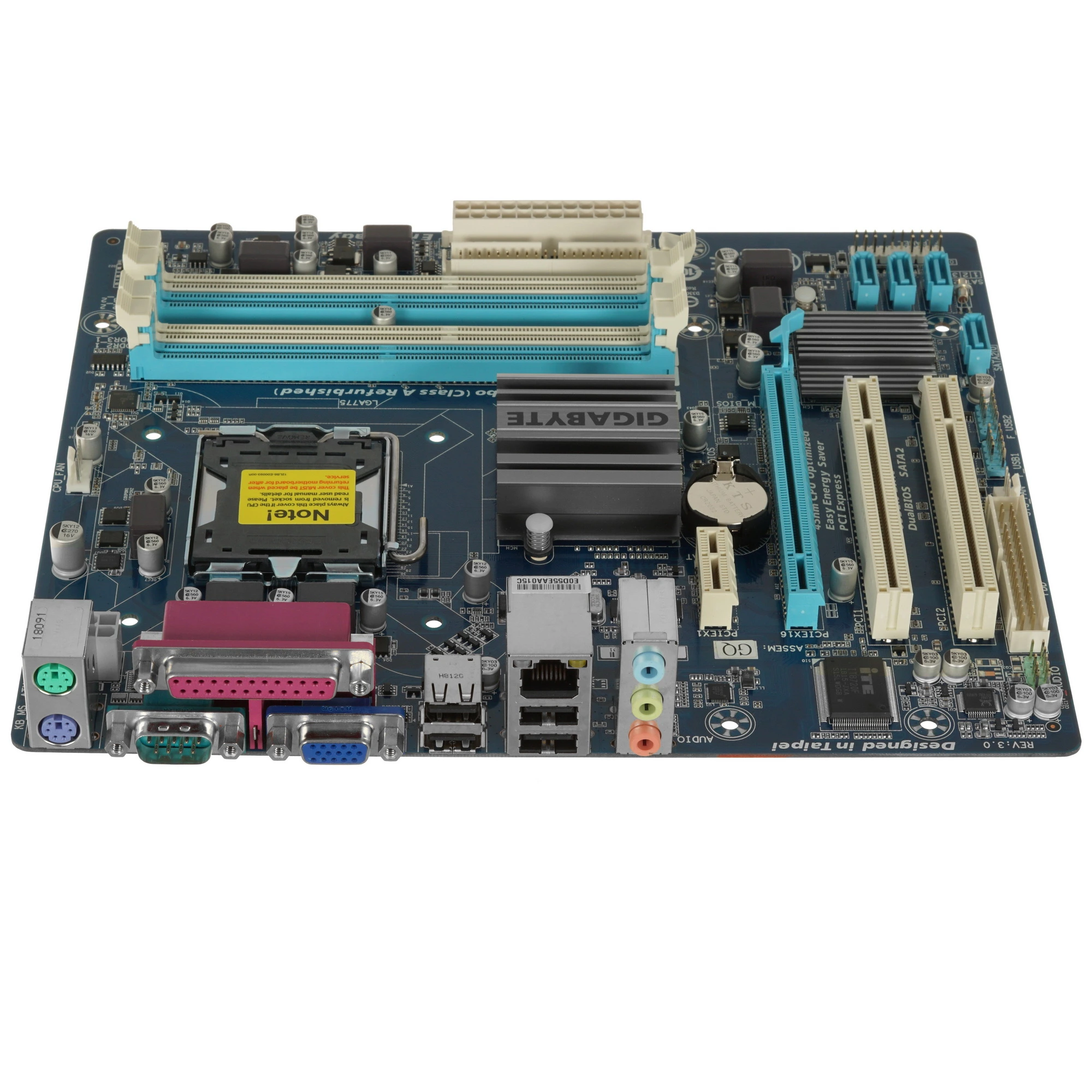 Материнская плата GIGABYTE GA-G41M-COMBO-GQ (rev.3), LGA775, Intel G41, 4xDDR3, 4xSATA, 1xPCIe x16, 1xPCIe x1, 2xPCI, D-Sub, 1x1Gb LAN, 3x3.5 мм, 5.1, microATX, фото3