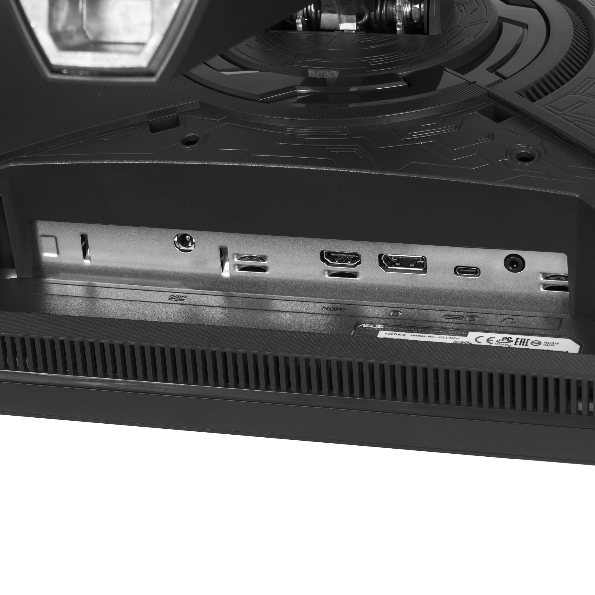 Монитор 27' ASUS ROG Strix XG27UCG Fast IPS 3840x2160, 160 Гц, 1 мс, 16:9, 400 кд/м², HDMI 2.1, DP 1.4, USB-C, 3.5 Jack, HDR10, FreeSync Premium, G-Sync Compatible, черный, фото10