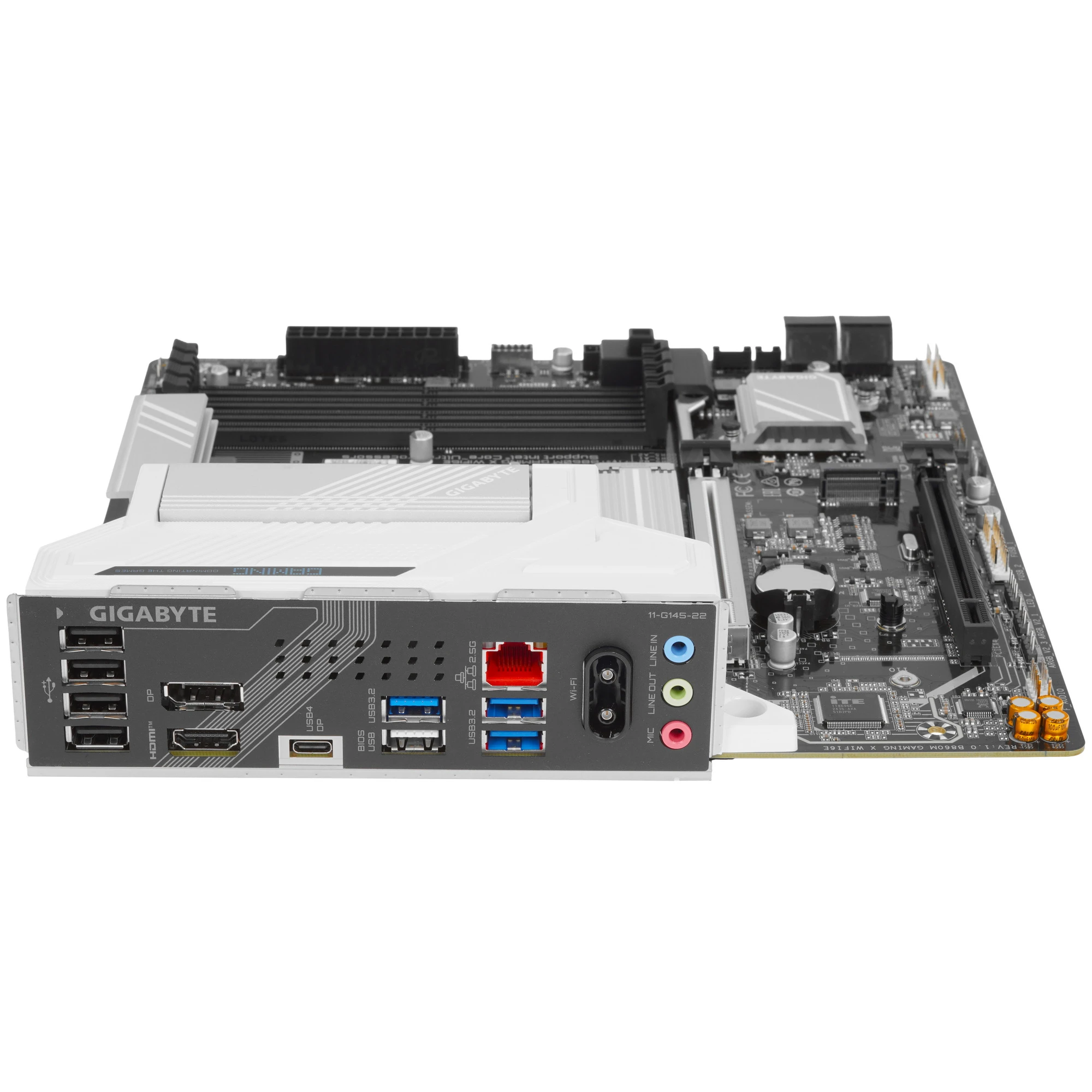 Материнская плата Gigabyte B860M GAMING X WIFI6E, LGA 1851, Intel B860, 4xDDR5, 4xSATA, 3xM.2, 1xPCIe 5.0 x16, 2xPCIe 4.0 x16, 1xHDMI, 1xDP, 1x 2.5Gb LAN, 4xUSB-A 2.0, 2xUSB-A 3.2 Gen 1, 1xUSB-C 3.2 Gen 2, 7.1, 3x3.5 мм, 3xARGb, 4xRGb, mATX, фото3