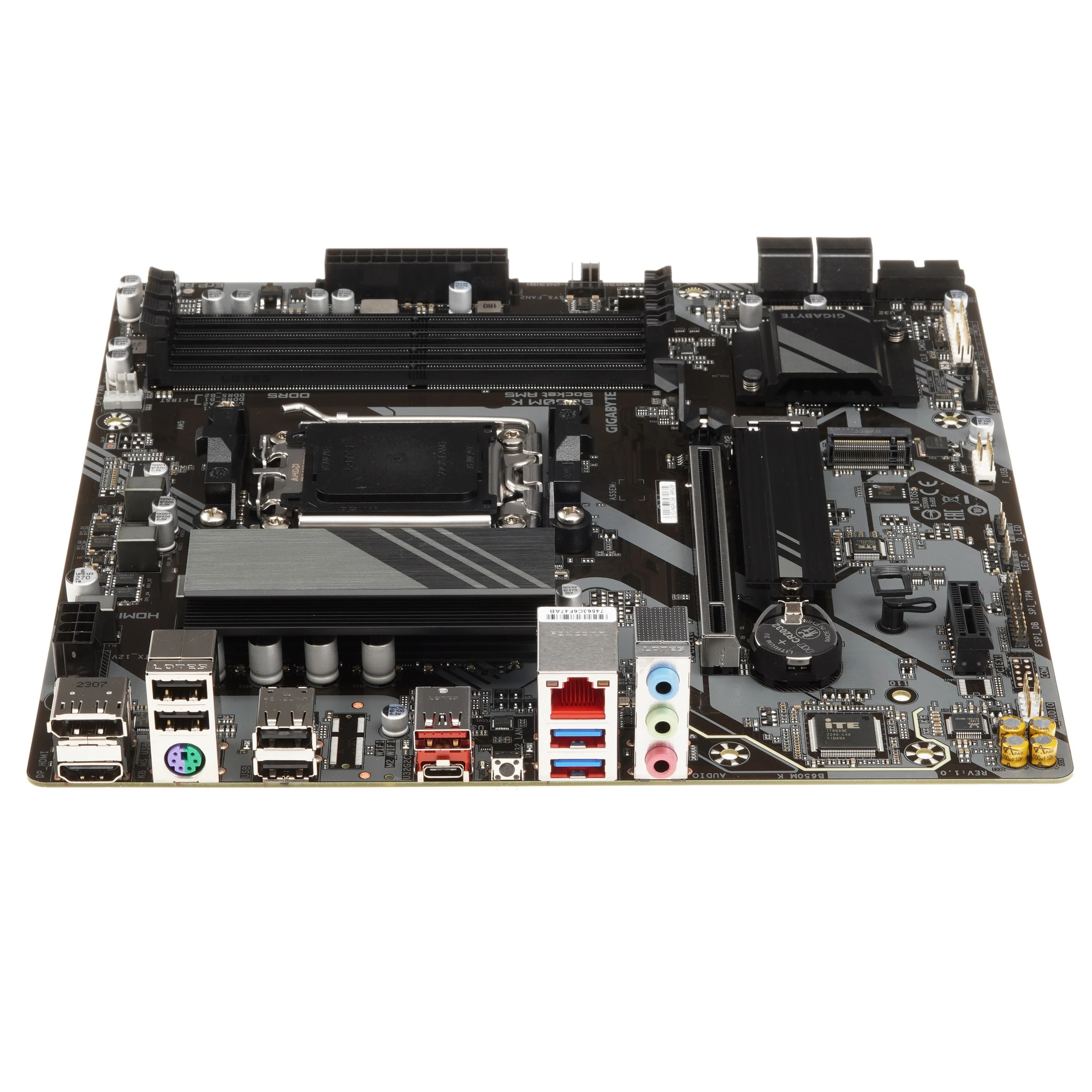 Материнская плата GIGABYTE B650M K, AM5, AMD B650, 4xDDR5, 4xSATA, 2xM.2, 1xPCIe 4.0 x16, 1xPCIe x1, 1xHDMI, 1xDP, 1x2.5Gb LAN, 1xUSB 3.2 Gen 2, 2xUSB 3.2 Gen 1, 4xUSB 2.0, 3x3.5 мм, 7.1, micro-ATX, фото3
