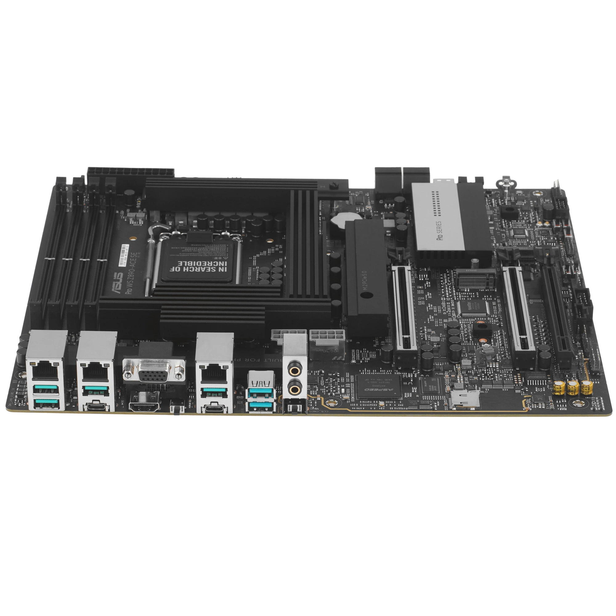 Материнская плата ASUS Pro WS Z890-ACE SE, LGA1851, Intel Z890, 4xDDR5, 4xSATA, 4xM.2, 3xPCIe x16, HDMI, D-Sub, USB Type-C, 3x10Gb LAN, 2x3.5 мм, 7.1, ATX, фото3