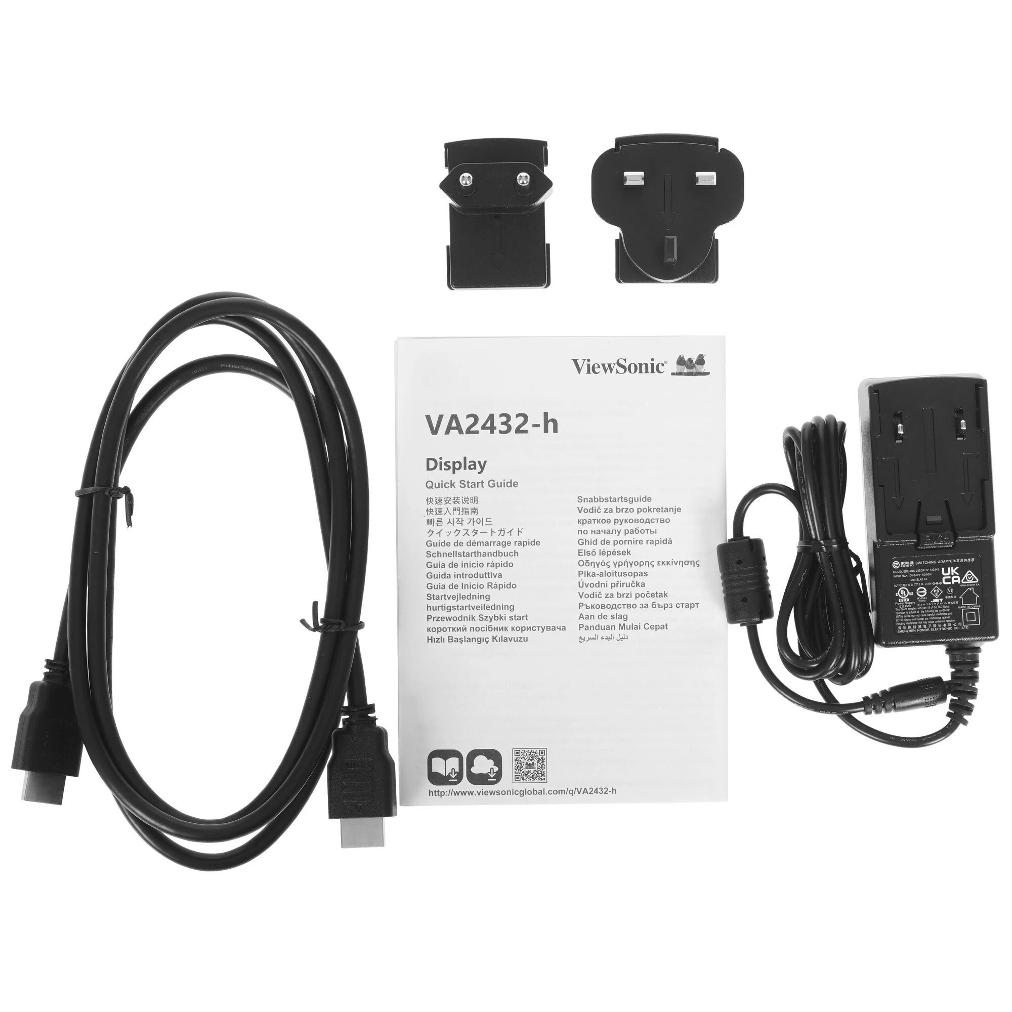 Монитор 23.8' ViewSonic VA2432-H-2 IPS 1920x1080, 75 Гц, 1 мс (MPRT), 16:9, 250 кд/м², VGA, HDMI 1.4, 3.5 Jack, HDR10, FreeSync, черный, фото8