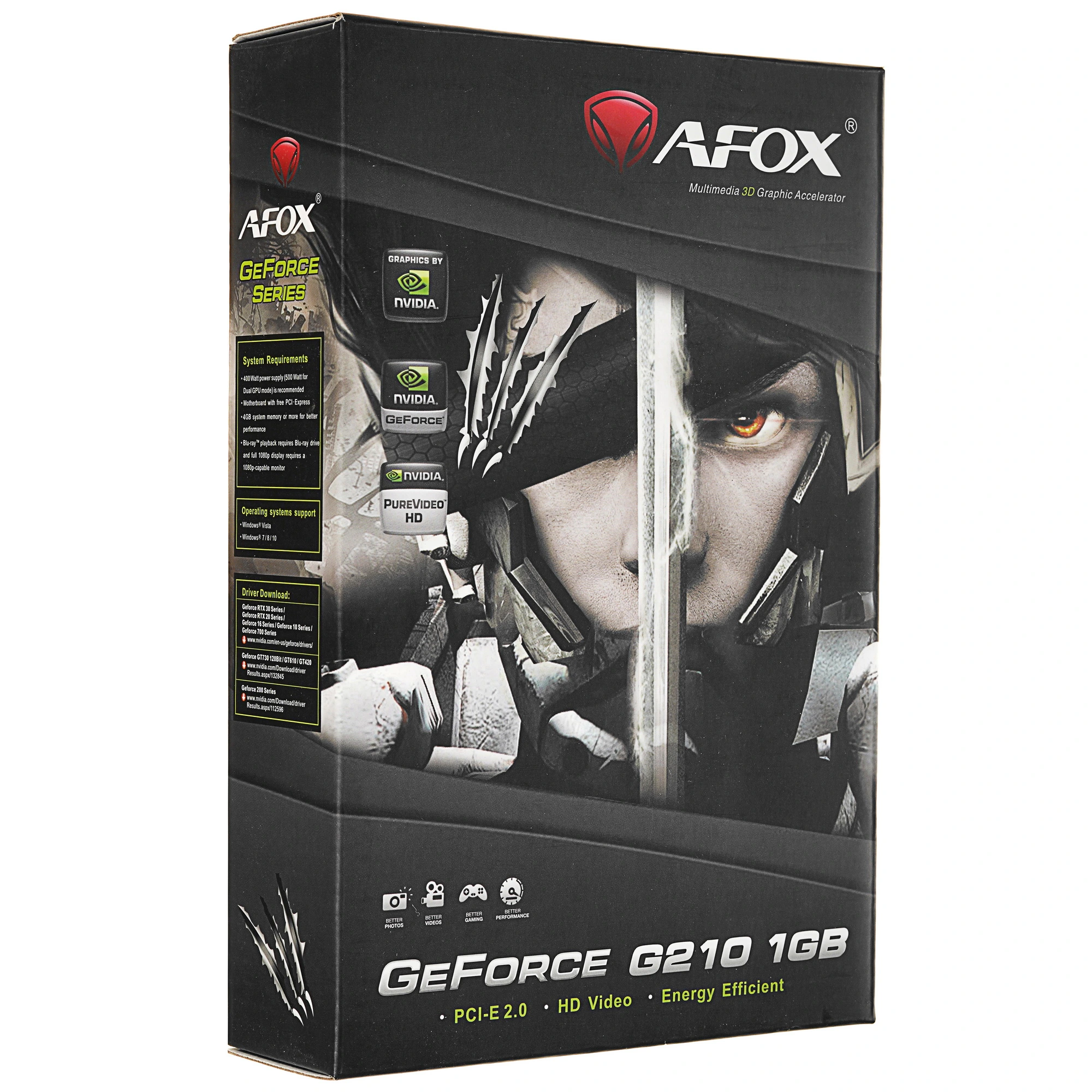 Видеокарта AFOX GeForce GT 210, 1 GB DDR3, 64 bit, HDMI, DVI, VGA, GPU 520 MHz, фото11
