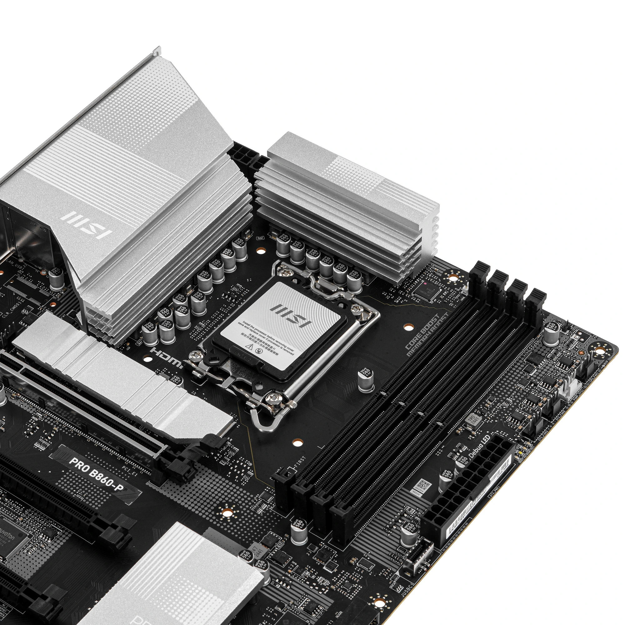 Материнская плата MSI PRO B860-P, LGA1851, Intel B860, 4xDDR5, 4xSATA, 3xM.2, 1xPCIe 5.0 x16, DisplayPort, HDMI, USB Type-C, 1x5Gb LAN, Thunderbolt, 3x3.5 мм, 7.1, ATX, фото8
