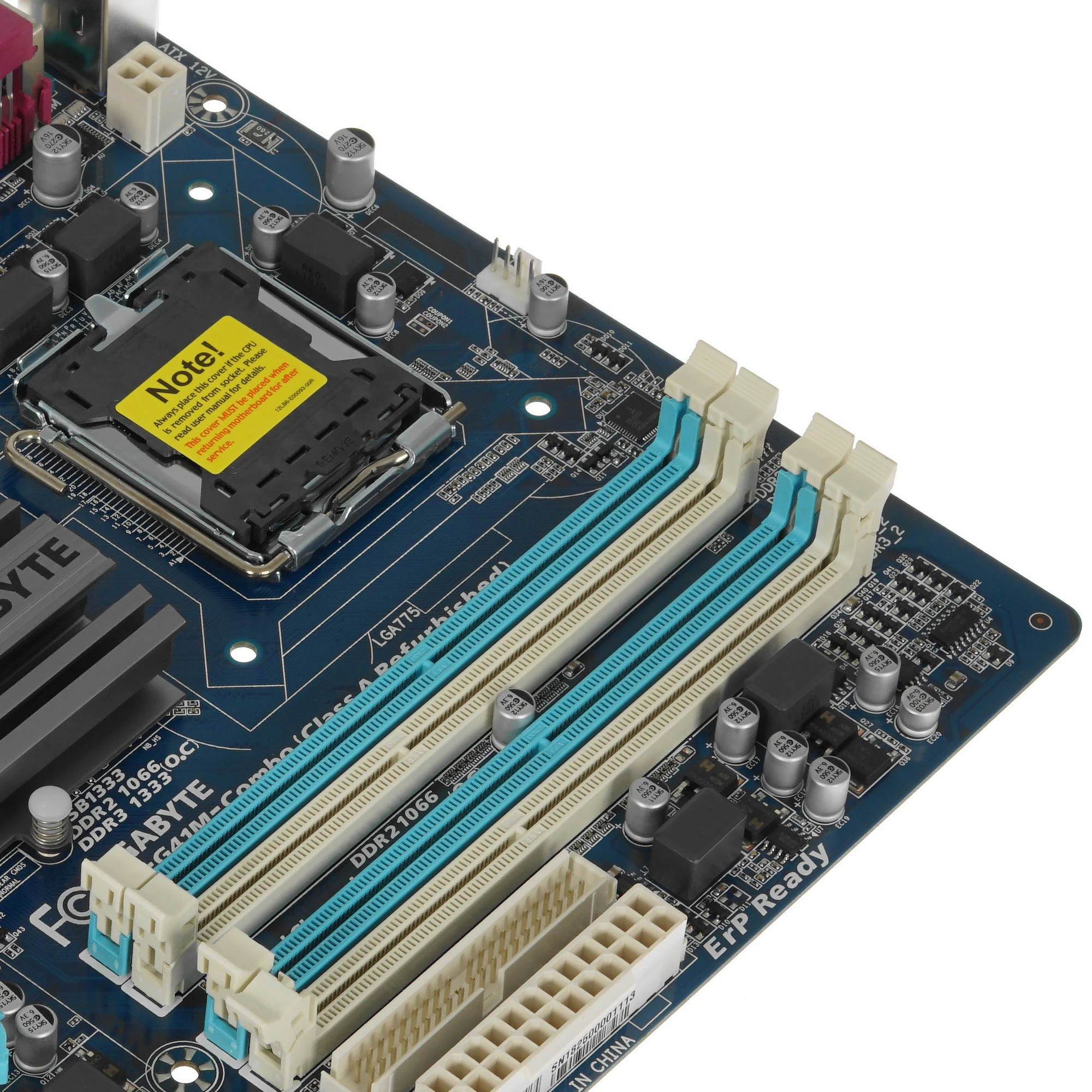 Материнская плата GIGABYTE GA-G41M-COMBO-GQ (rev.3), LGA775, Intel G41, 4xDDR3, 4xSATA, 1xPCIe x16, 1xPCIe x1, 2xPCI, D-Sub, 1x1Gb LAN, 3x3.5 мм, 5.1, microATX, фото5