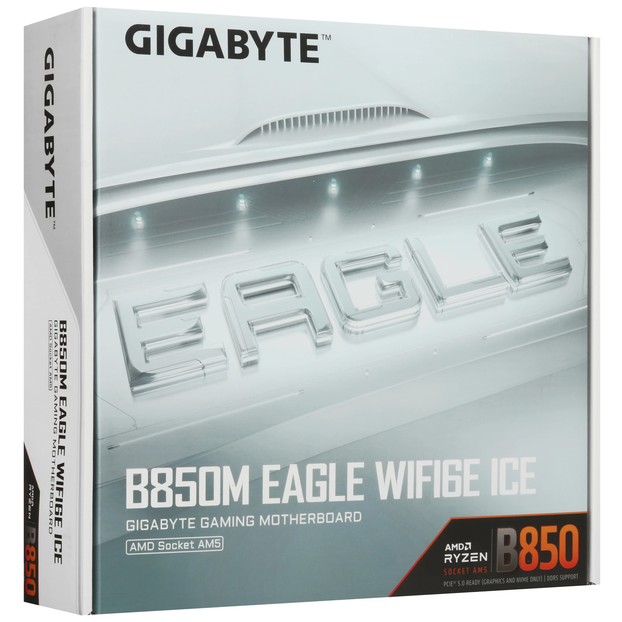 Материнская плата Gigabyte B850M EAGLE WIFI6E ICE, AM5, AMD B850, 4xDDR5, 4xSATA, 2xM.2, 1xPCIe 5.0 x16, 1xPCIe 3.0 x4, 1xHDMI, 2xDP, 1x2.5Gb LAN, Wi-Fi 6E, Bluetooth 5.3, 1xUSB-C 10Gbps, 1xUSB-A 10Gbps, 2xUSB-A 5Gbps, 4xUSB-A 2.0, 3x3.5 мм, 7.1, mATX, фото8