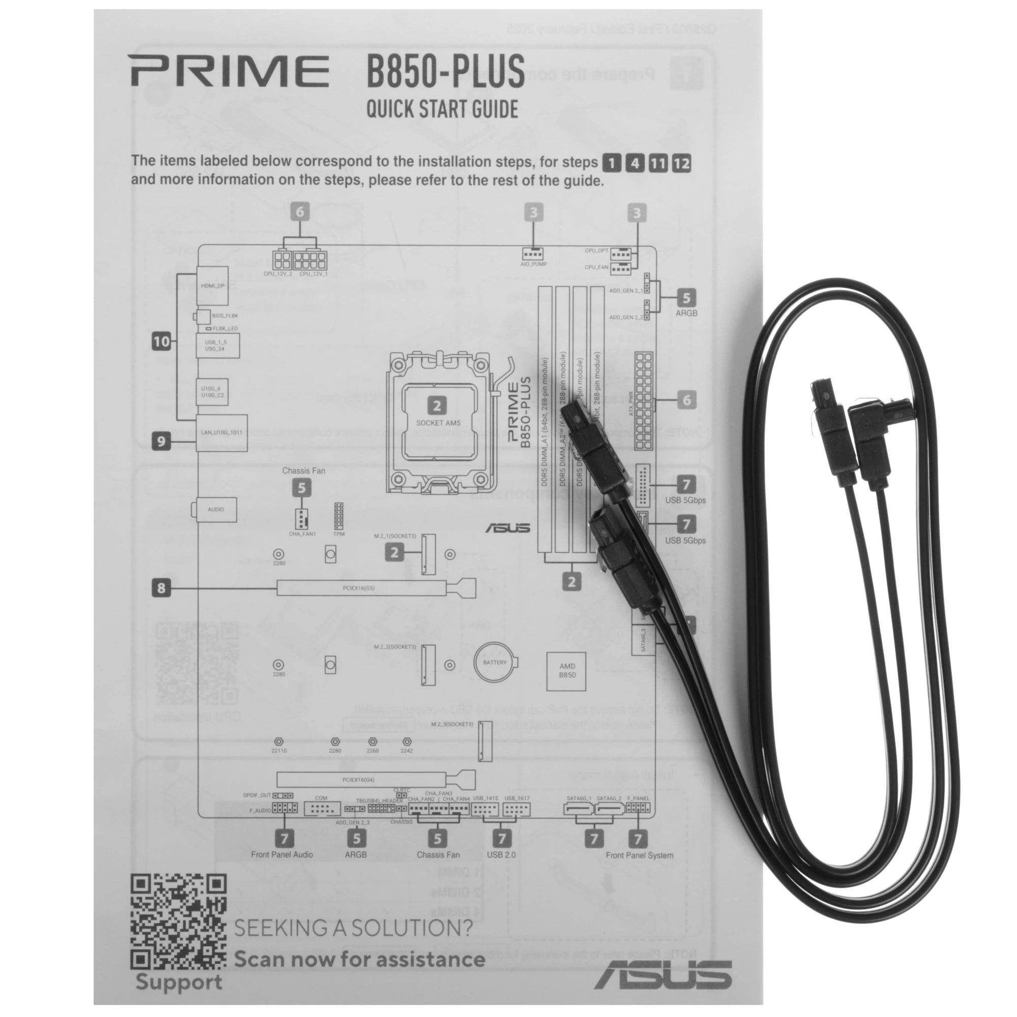 Материнская плата ASUS PRIME B850-PLUS-CSM, AM5, AMD B850, 4xDDR5, 4xSATA, 3xM.2, 1xPCIe 5.0 x16, 1xPCIe 4.0 x4, 1xDP, 1xHDMI, 1x2.5Gb LAN, 1xUSB-C 10Gbps, 3xUSB-A 10Gbps, 2xUSB-A 5Gbps, 2xUSB-A 2.0, 3x3.5 мм, 7.1, ATX, фото6