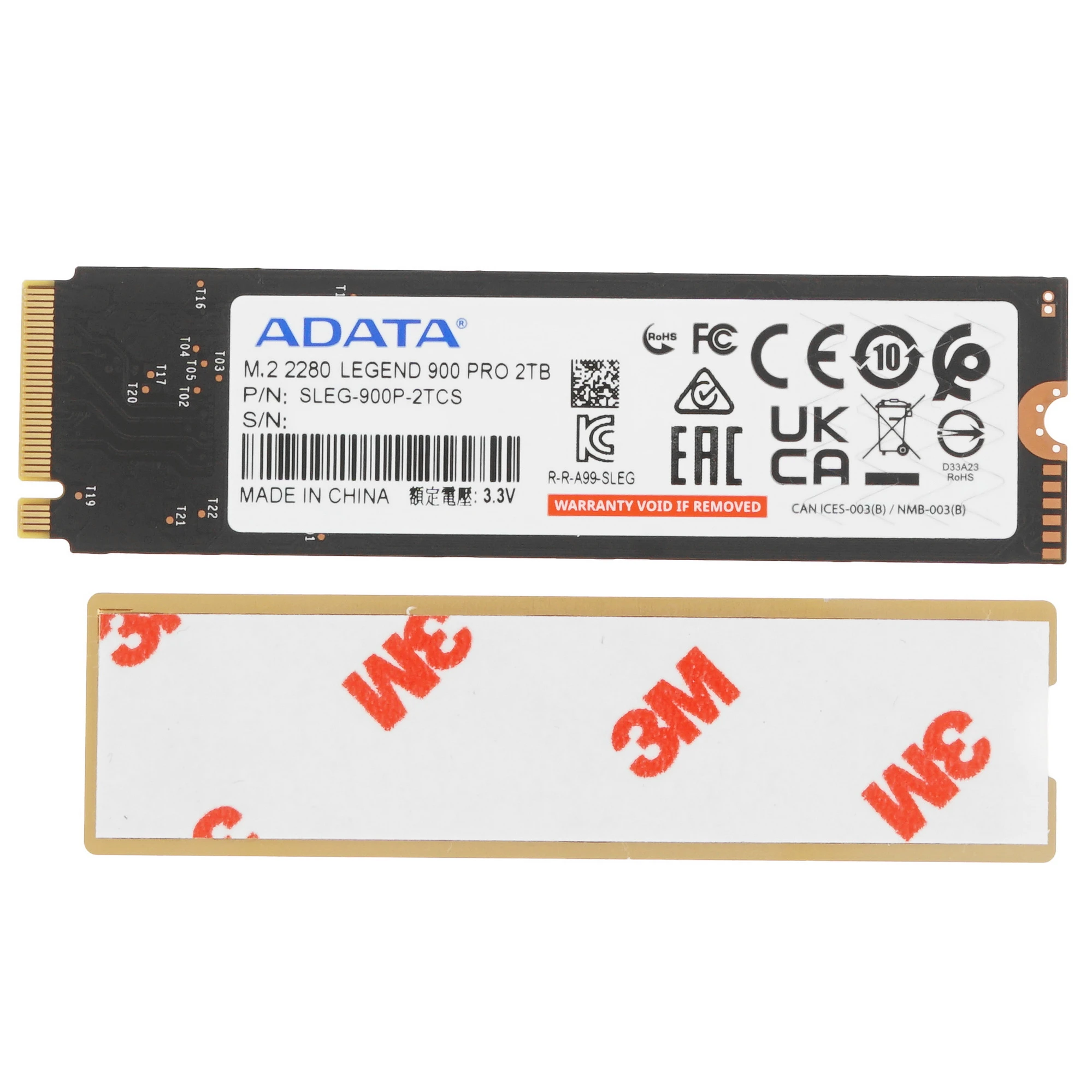 Накопитель SSD ADATA LEGEND 900 PRO, 2Tb, PCIe 4.0 x4, M.2 2280, NVMe, R/W 7400/6500, фото8