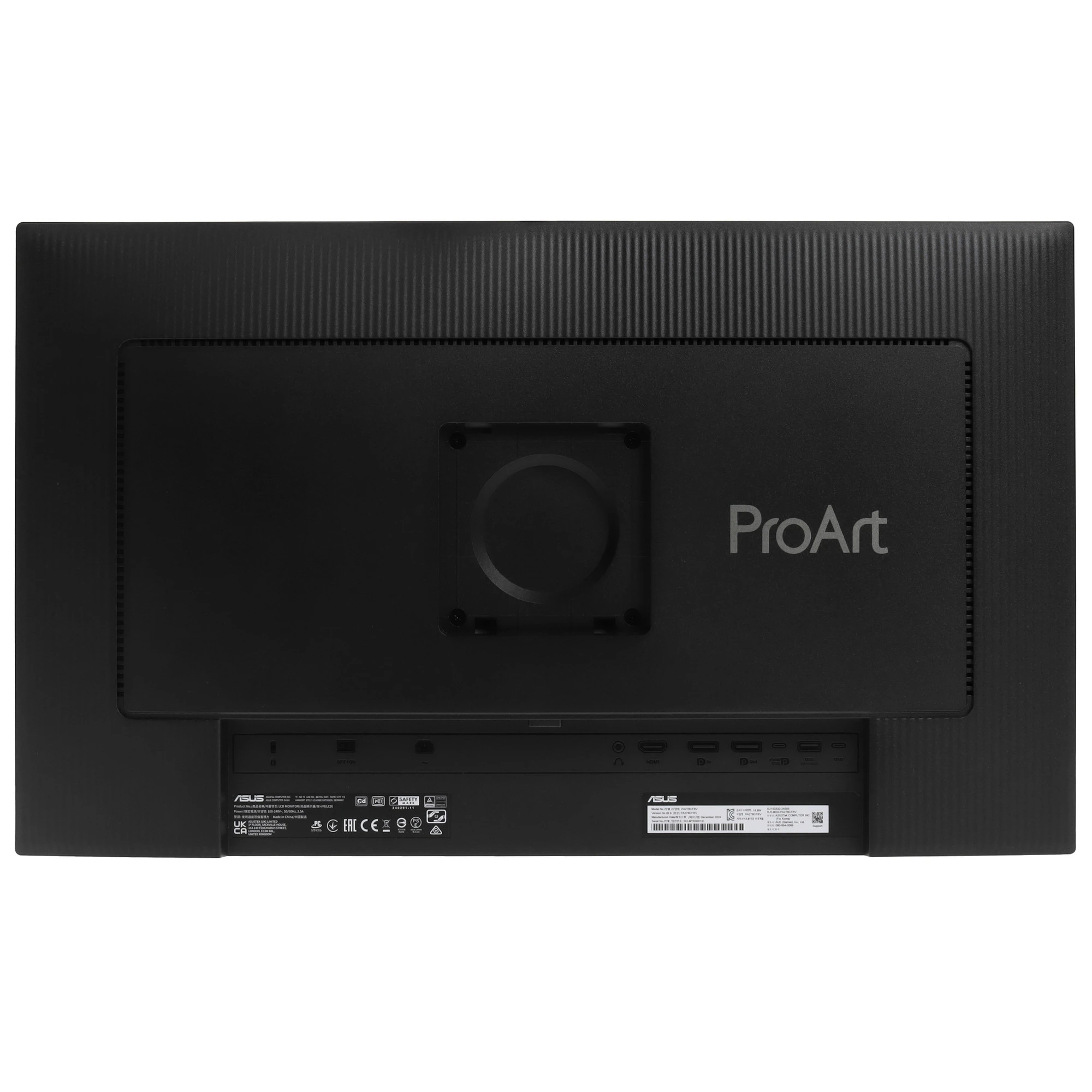 Монитор 27' ASUS ProArt PA278CFRV IPS 2560x1440, 100 Гц, 5 мс, 16:9, 400 кд/м², DP 1.4, HDMI 2.0, USB-C, 3xUSB 3.0, 3.5 Jack, динамики (2x2 Вт), HDR10, PIP, черный, фото15