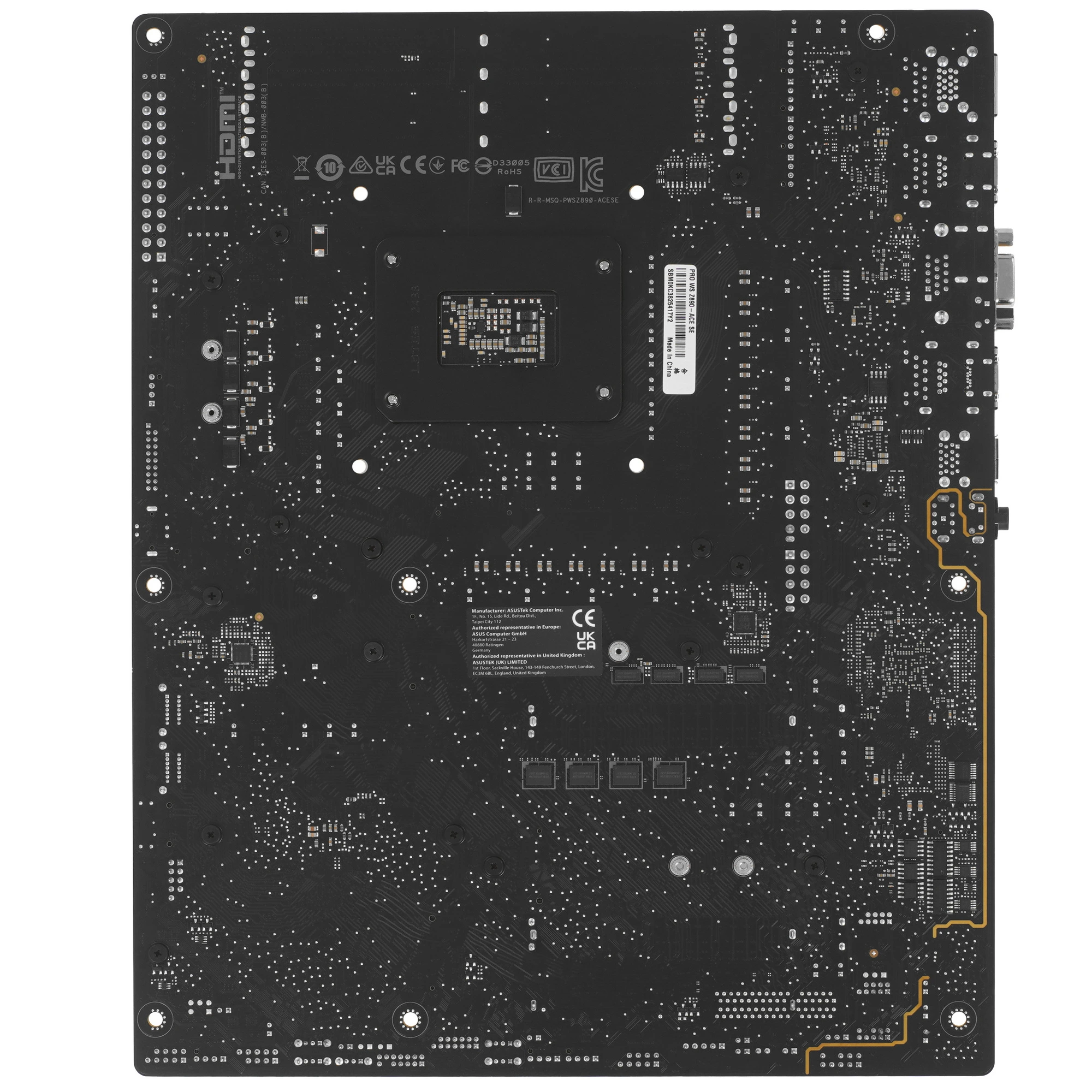 Материнская плата ASUS Pro WS Z890-ACE SE, LGA1851, Intel Z890, 4xDDR5, 4xSATA, 4xM.2, 3xPCIe x16, HDMI, D-Sub, USB Type-C, 3x10Gb LAN, 2x3.5 мм, 7.1, ATX, фото2