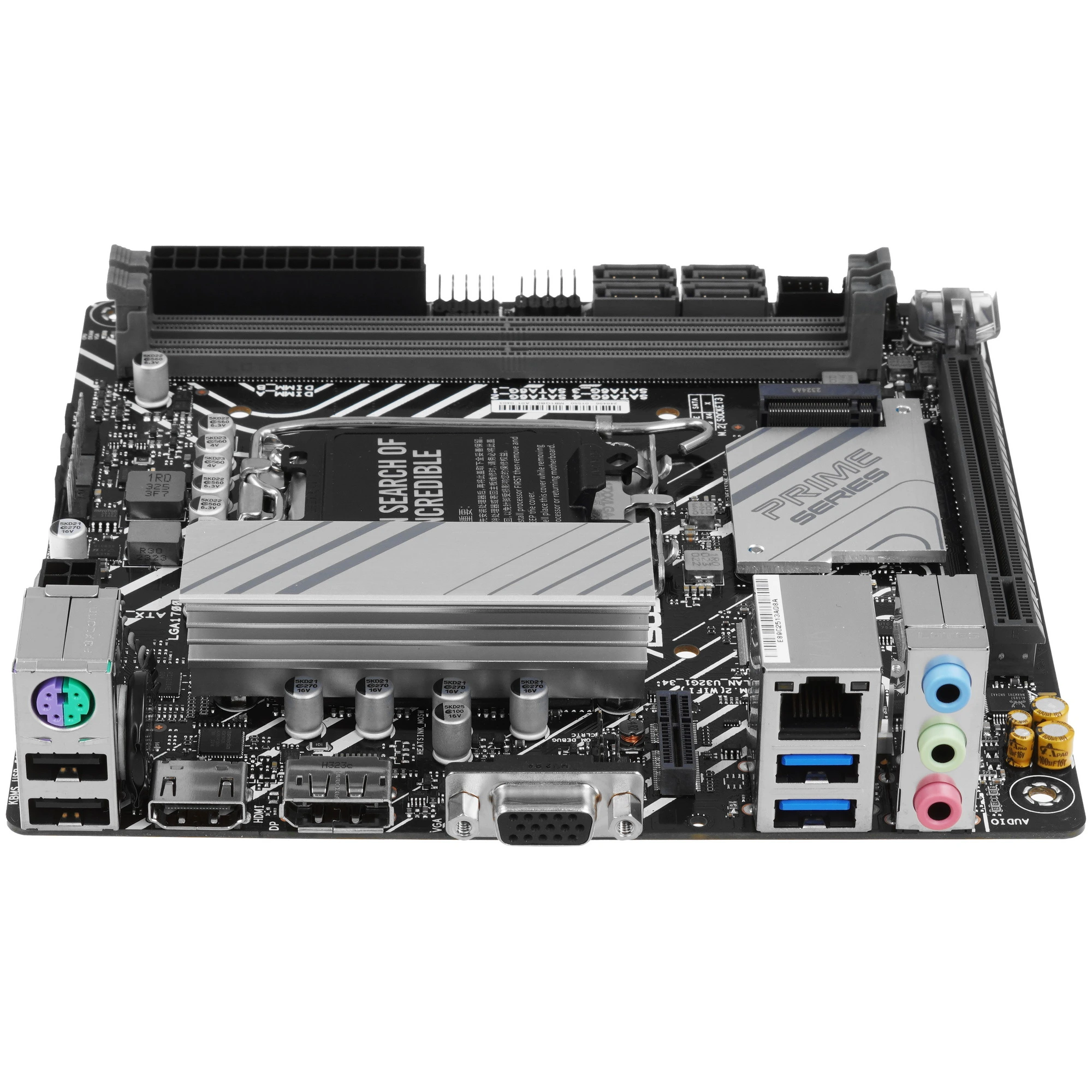 Материнская плата ASUS PRIME H610I-PLUS-CSM, LGA 1700, Intel H610, 2xDDR5, 4xSATA, 1xM.2 PCIe 3.0 x4, 1xPCIe 4.0 x16, 1xHDMI, 1xDP, 1xVGA, 2xUSB-A 3.2 Gen 1, 2xUSB-A 2.0, 1x 1Gb LAN, 3x3.5 мм, 7.1, Mini-ITX, фото3