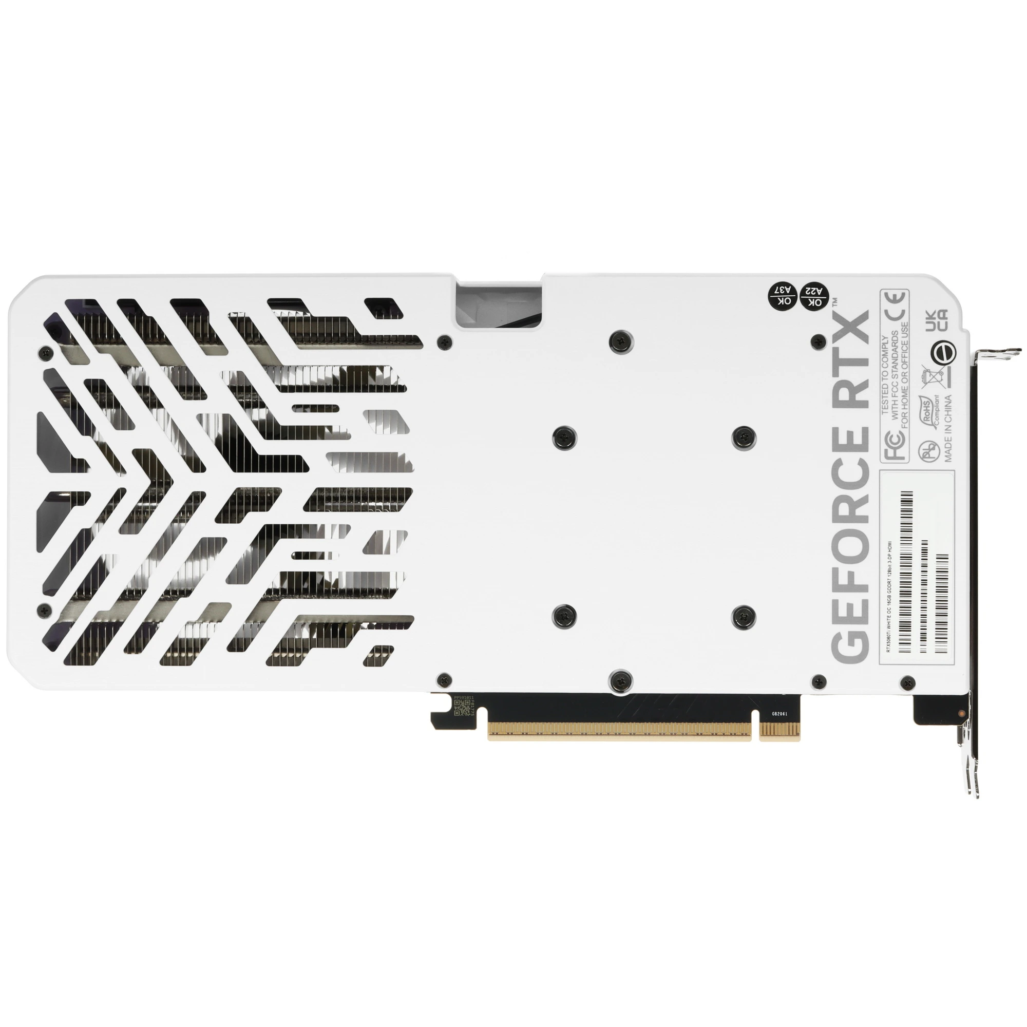 Видеокарта Palit GeForce RTX 5060 Ti WHITE OC, 16 GB GDDR7, 128 bit, 3xDisplayPort, HDMI, GPU 2407 MHz, фото8