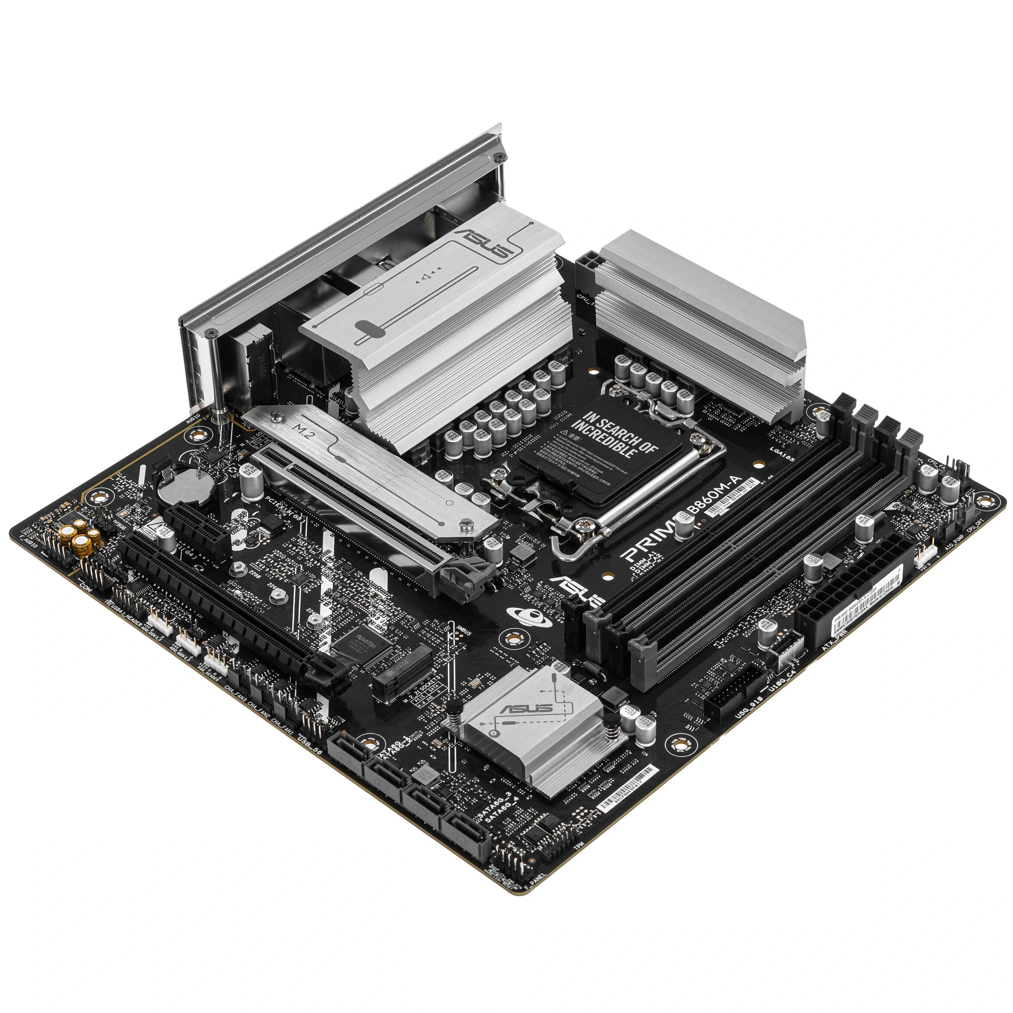 Материнская плата ASUS PRIME B860M-A-CSM, LGA1851, Intel B860, 4xDDR5, 4xSATA, 2xM.2, 1xPCIe 5.0 x16, DisplayPort, HDMI, 1x2.5Gb LAN, USB Type-C, 3x3.5 мм, 7.1, microATX, фото5