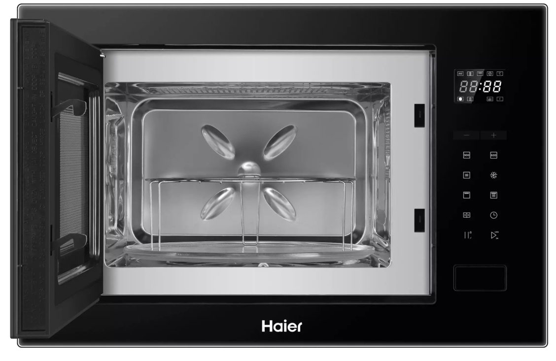 Встраиваемая микроволновая печь Haier HMX-BTG259B черный, 25 л, 900 Вт, переключатели - сенсор, фото3