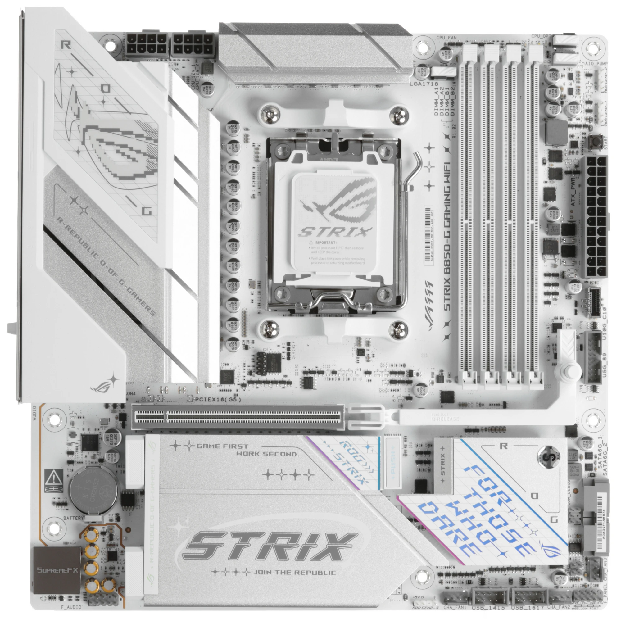 Материнская плата Asus ROG STRIX B850-G GAMING WIFI, AM5, AMD B850, 4xDDR5, 2xSATA, 4xM.2, 1xPCIe 5.0 x16, 1xHDMI, 1xDP, 1x2.5Gb LAN, Wi-Fi 7, Bluetooth 5.4, 1xUSB-C 20Gbps, 1xUSB-C 10Gbps, 2xUSB-A 10Gbps, 4xUSB-A 5Gbps, 2xUSB-A 2.0, 2x3.5 мм, 7.1, mATX, фото10