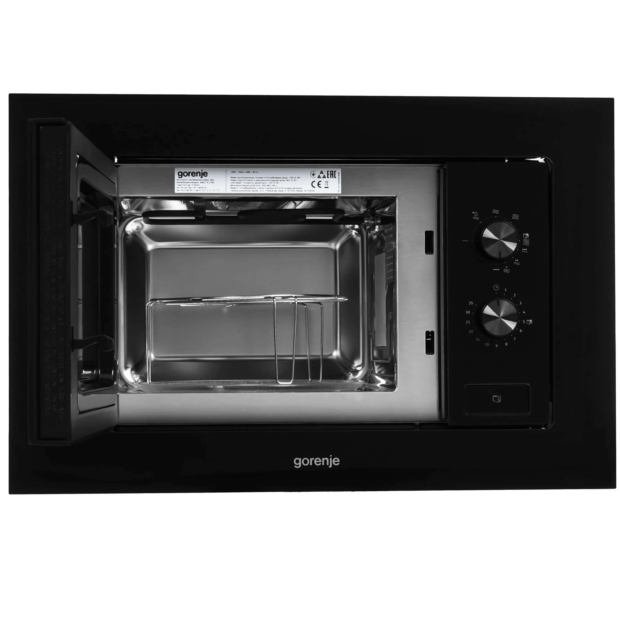 Встраиваемая микроволновая печь Gorenje BM201EG1BG черный, 20 л, 800 Вт, переключатели - поворотный механизм, фото11